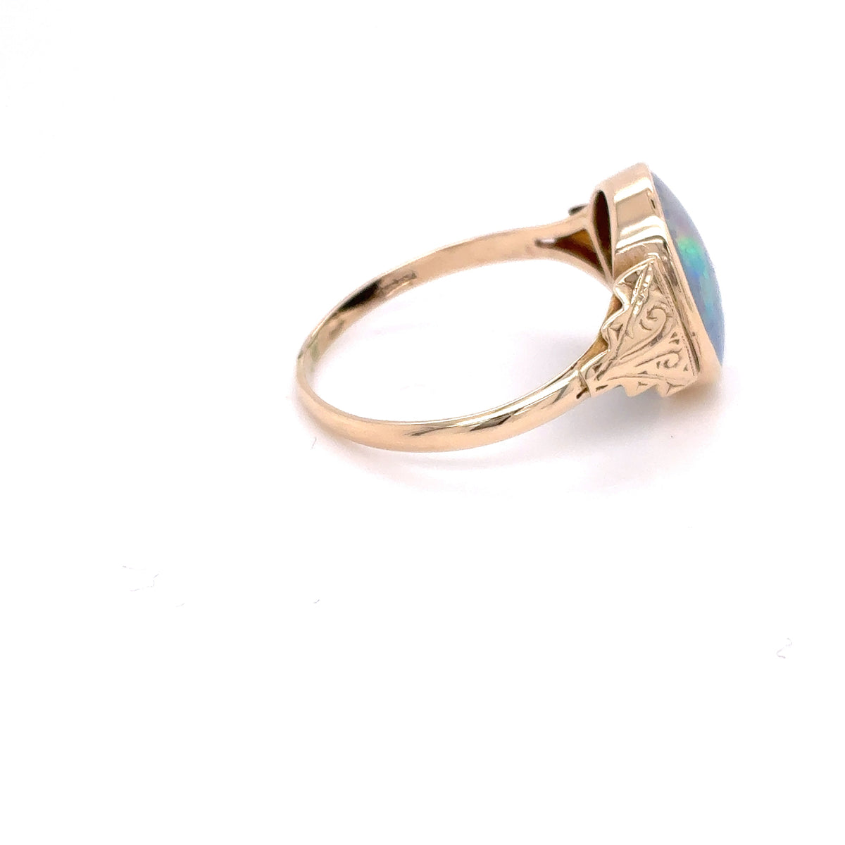 Opal Triplette Ring Gelbgold 585/14kt Gold Gr. 57