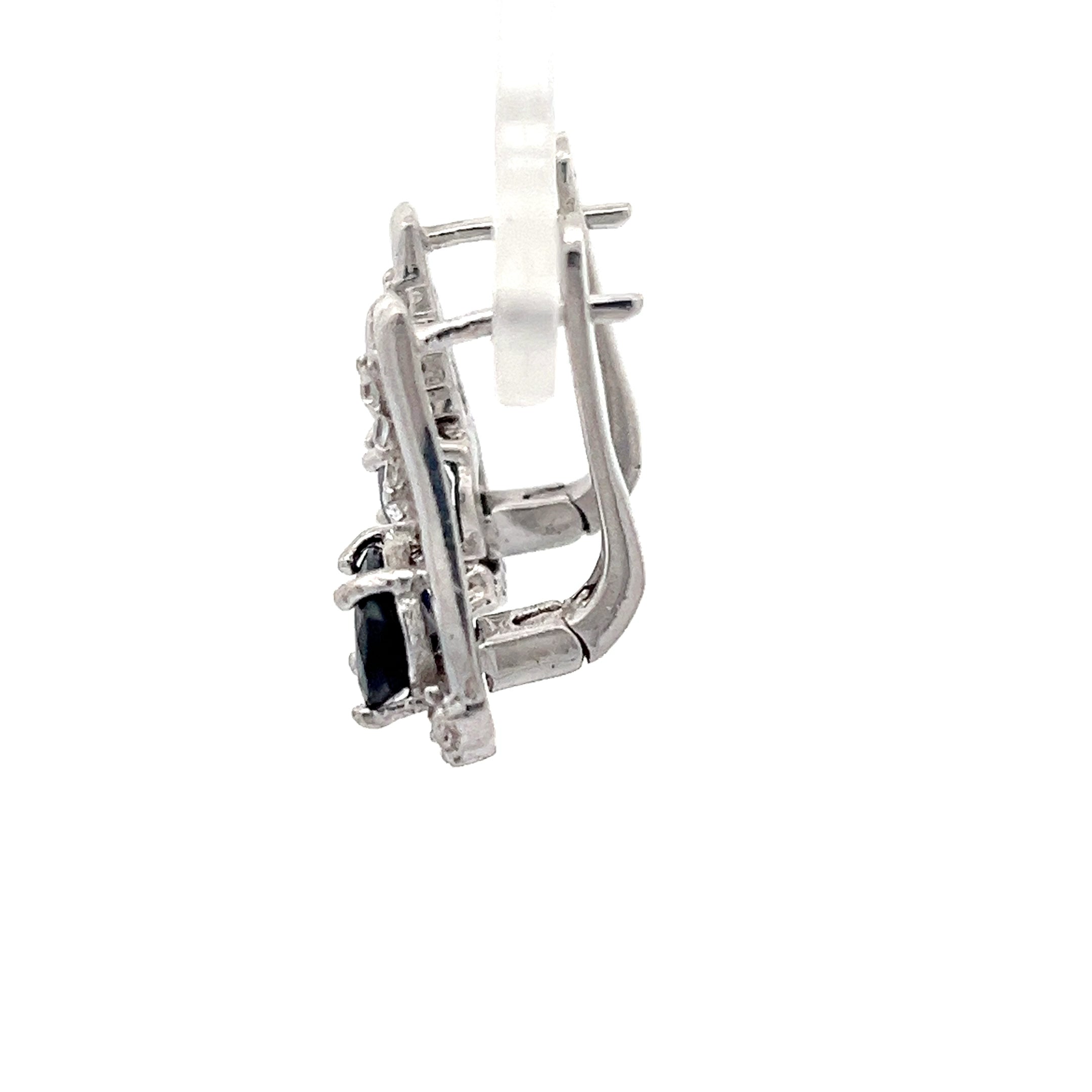 Ohrringe mit blauen Steinen und Zirkonia Sterling Silber 925