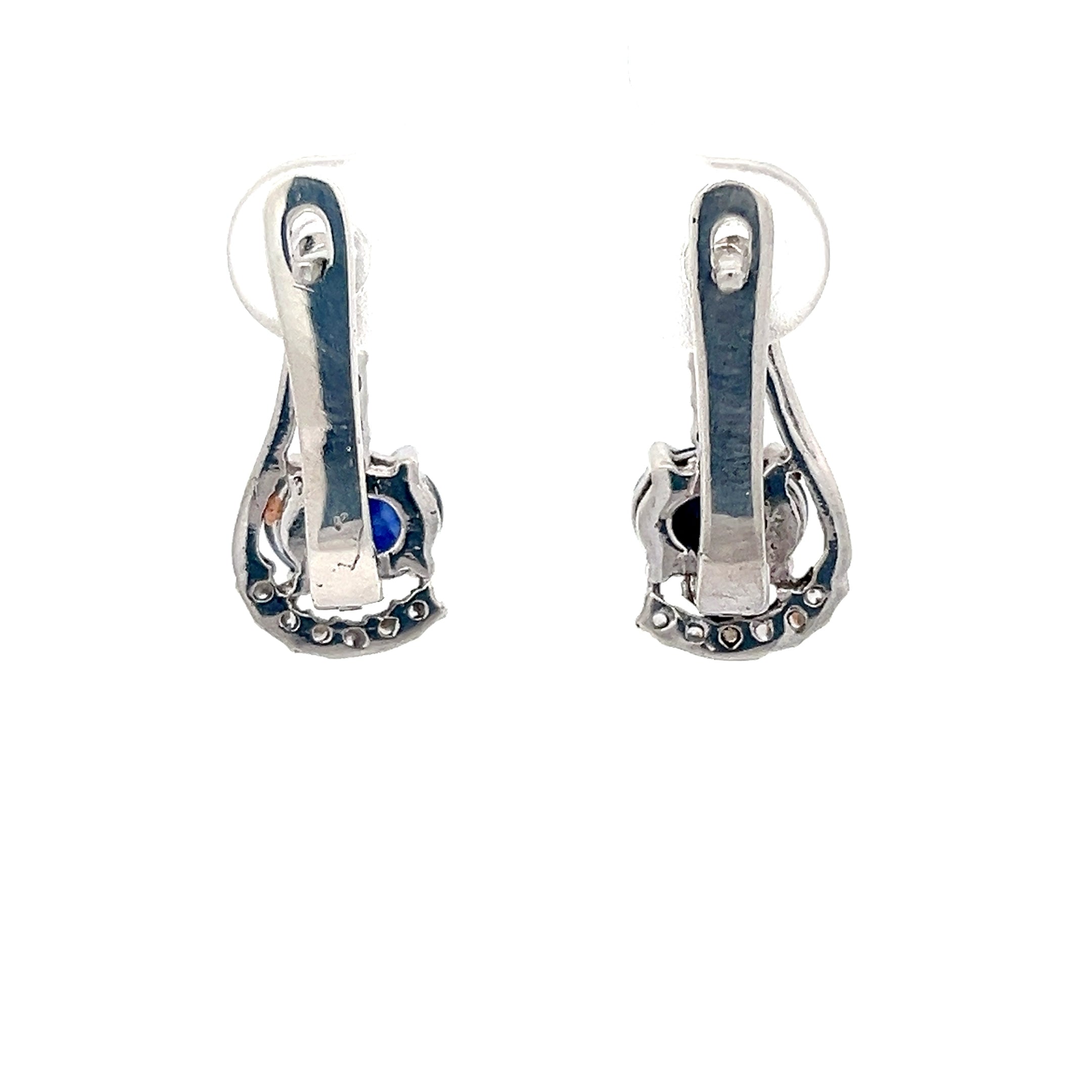 Ohrringe mit blauen Steinen und Zirkonia Sterling Silber 925