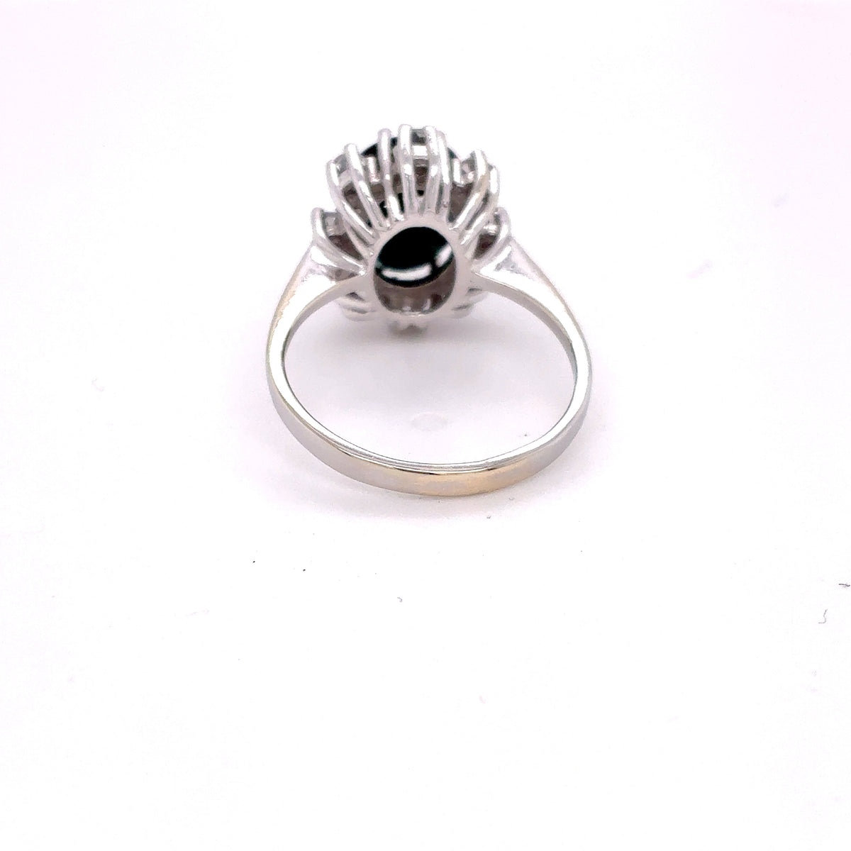 Turmalin Diamant Ring Weißgold 585 Gold 14kt Gr.50