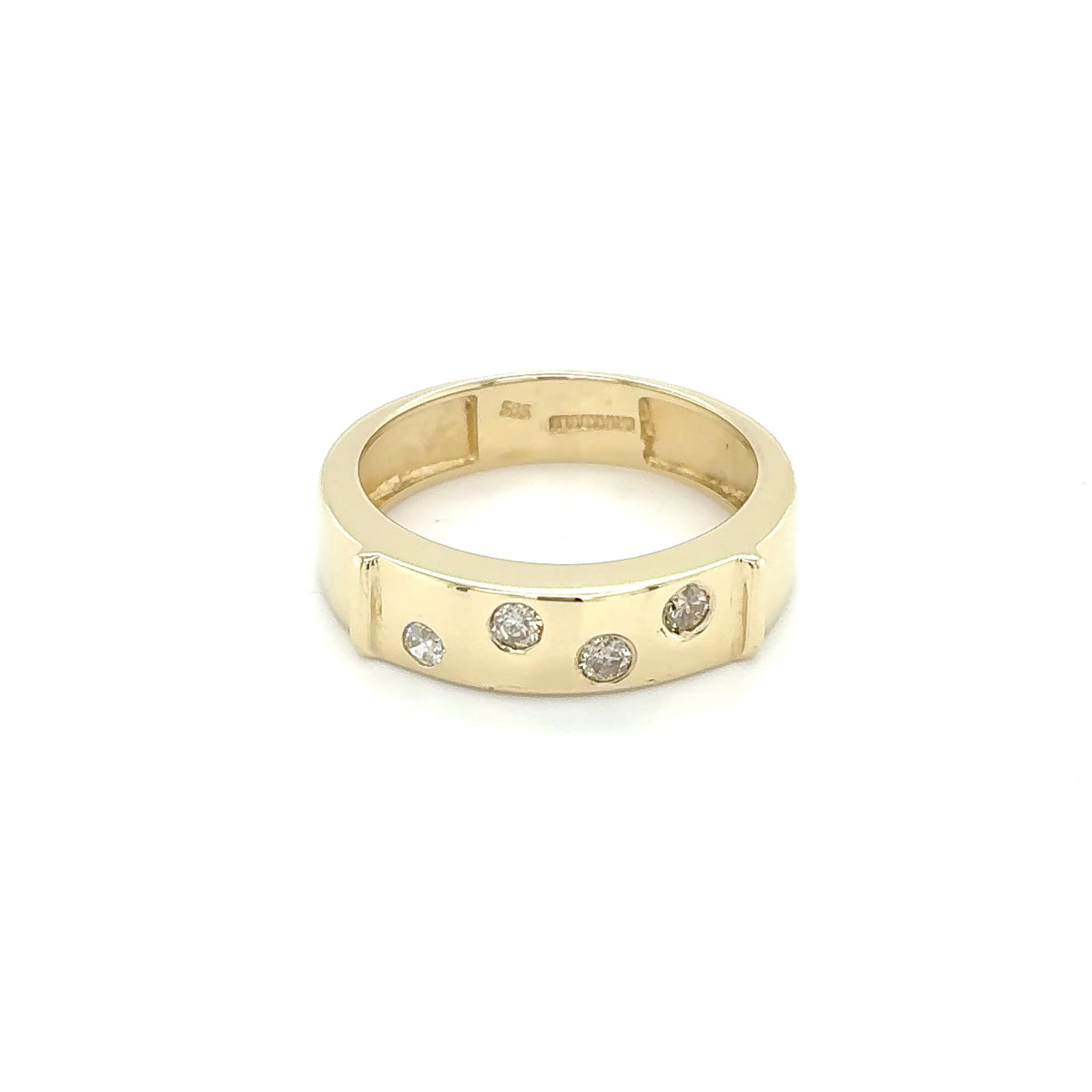 Goldring Brillant Gelbgold 585 Gold 14kt Gr. 54