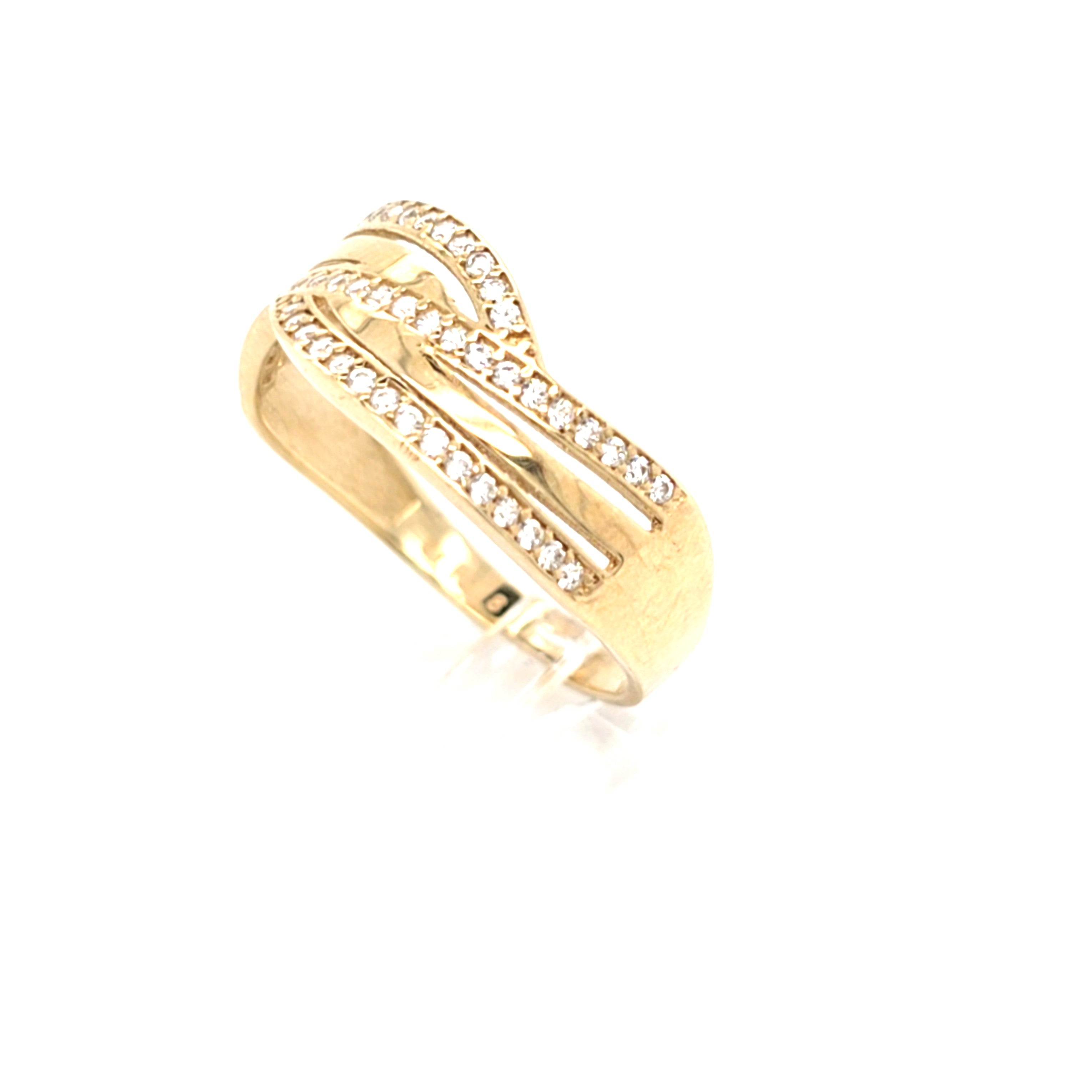 Damen Ring Gelbgold 333 8 kt Zirkonia *60* Schmuck 209315
