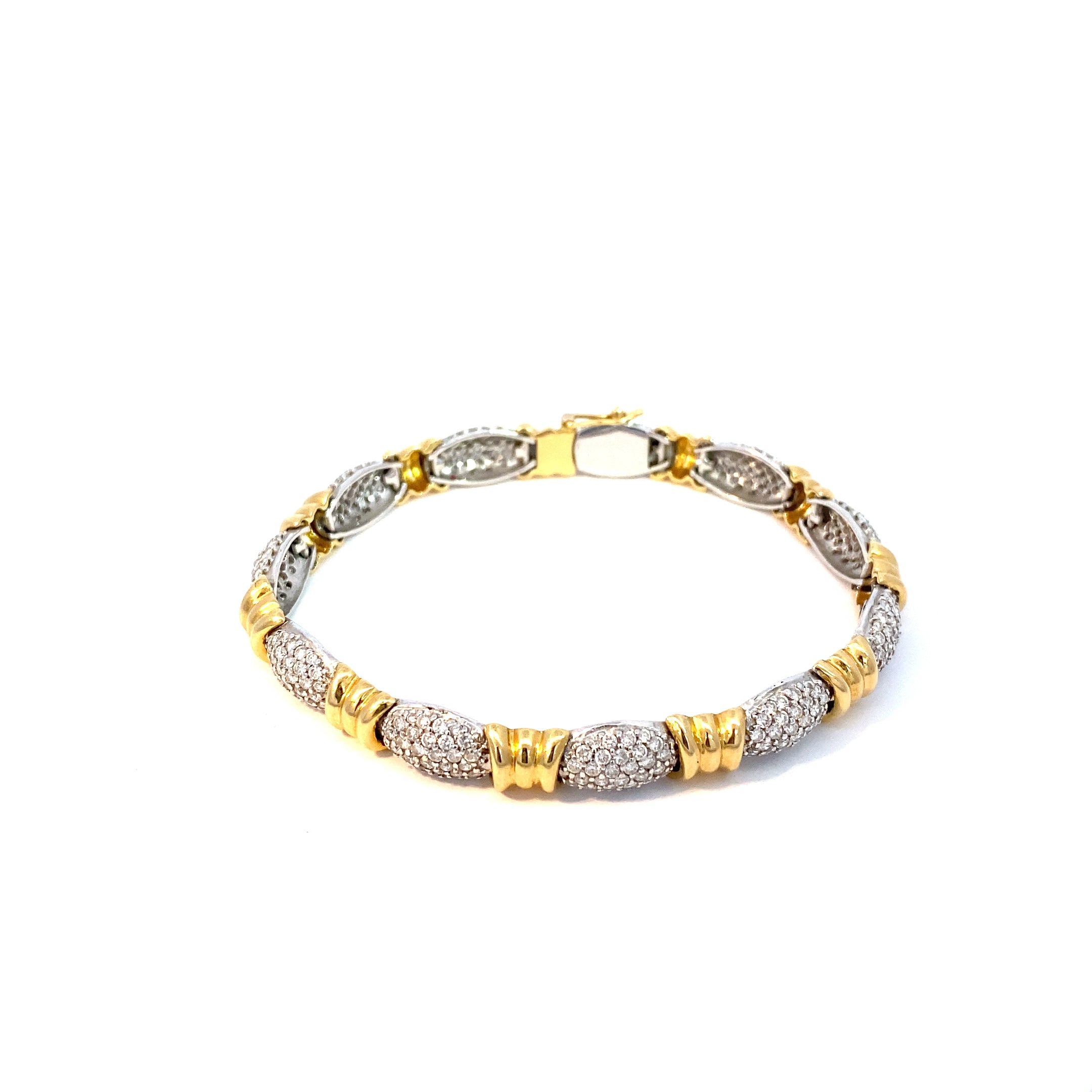 Brillantarmband Gelbgold und Weißgold 750 / 18 kt