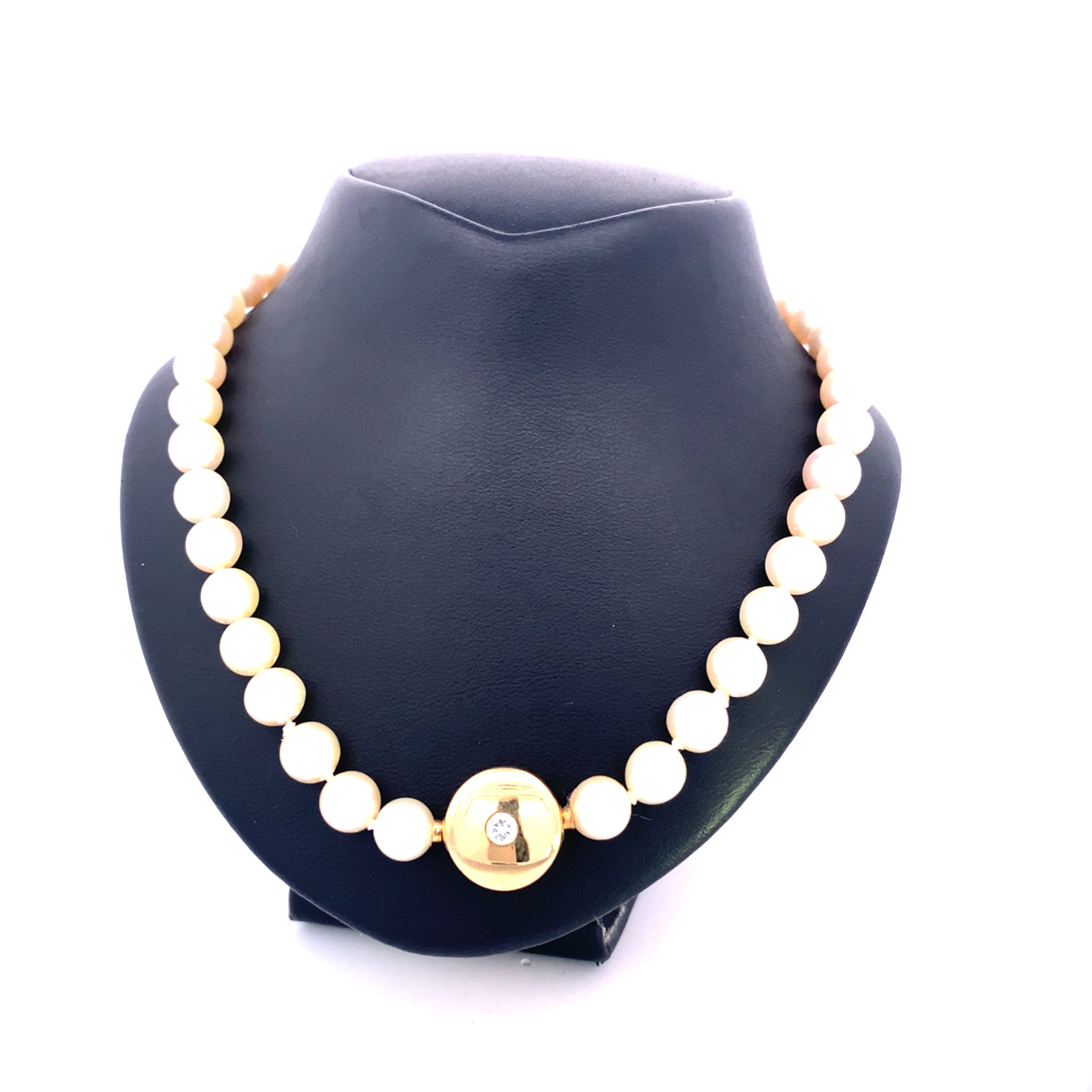 Perlenkette Brillant Gelbgold 750/18 karat