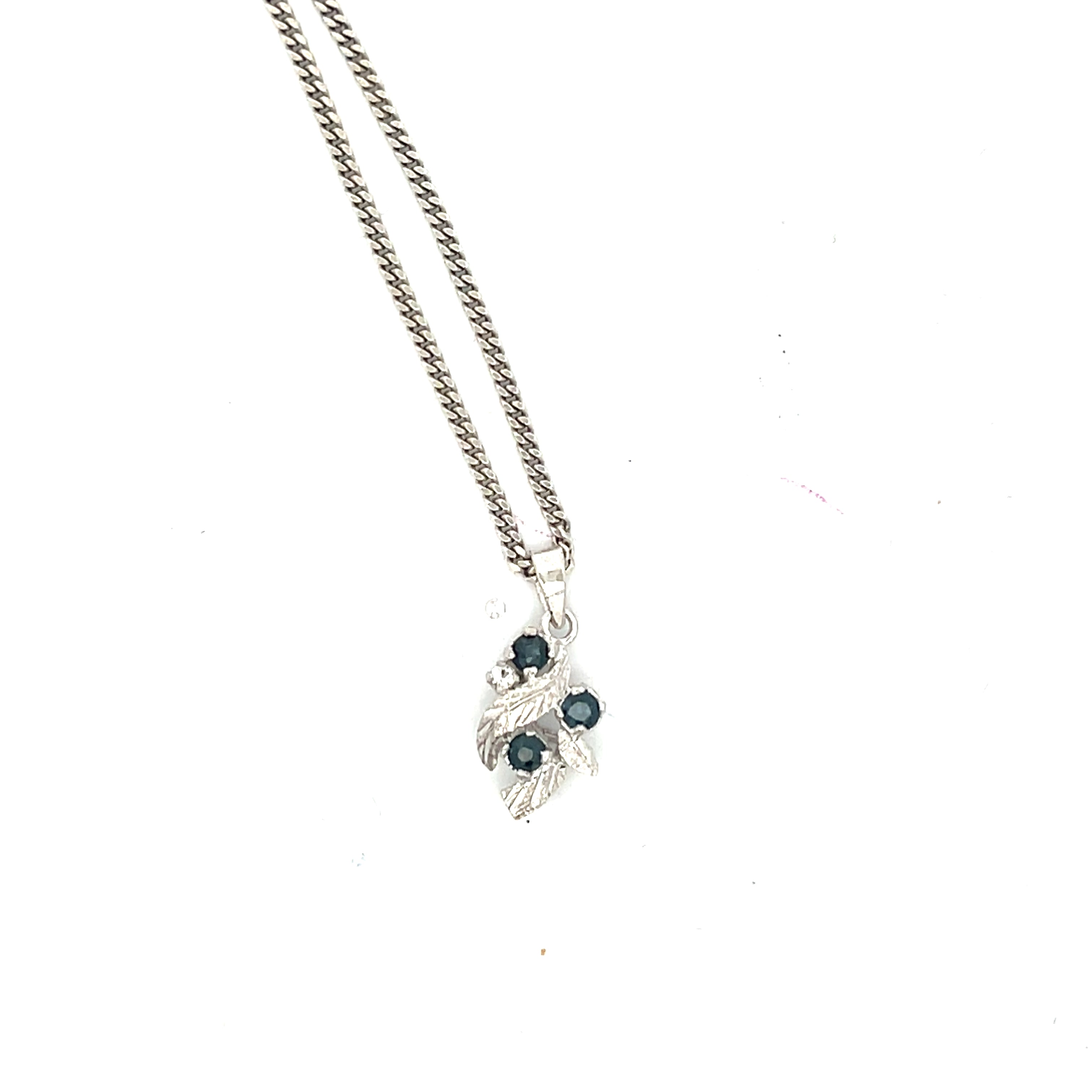 Sterling Silber 925 Kette mit Blatt Design