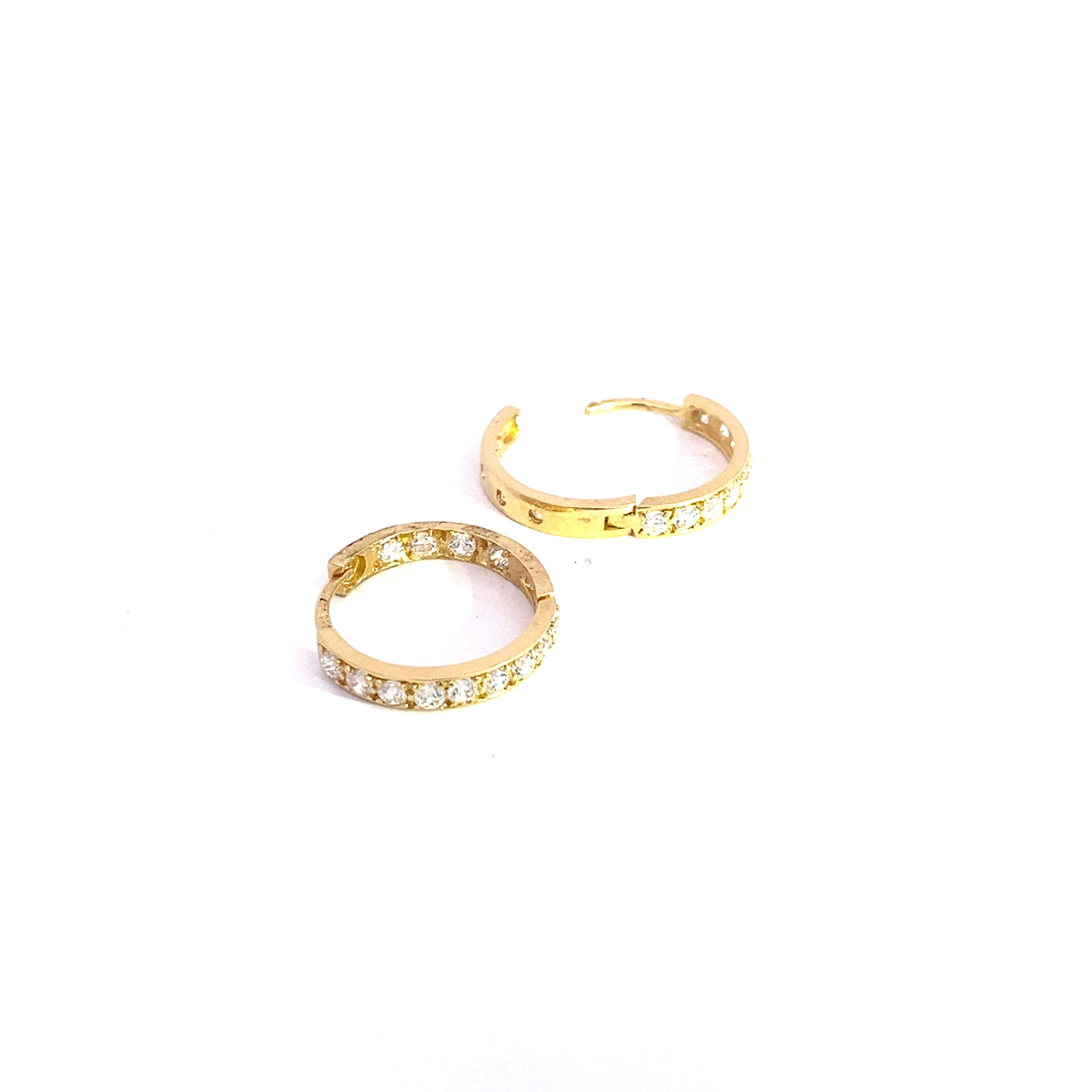 Creolen  Gelbgold 585 / 14 Karat mit Zikonia