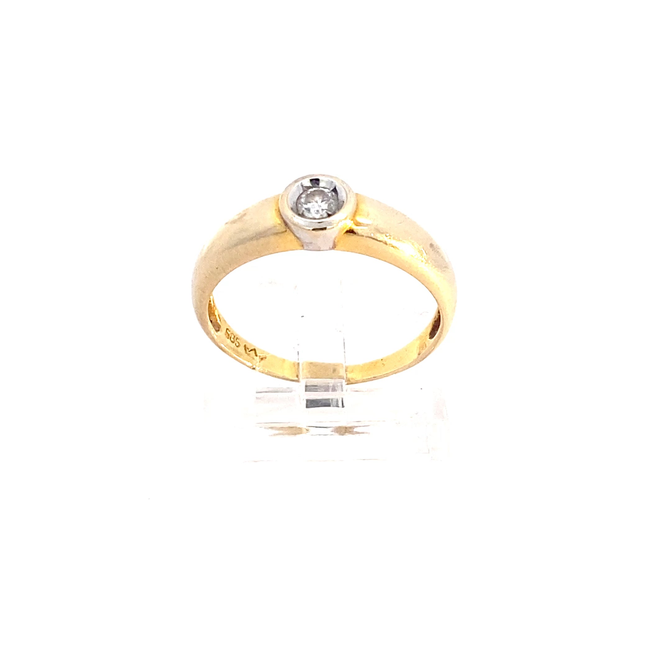Brillantring Gelbgold 585 / 14 kt