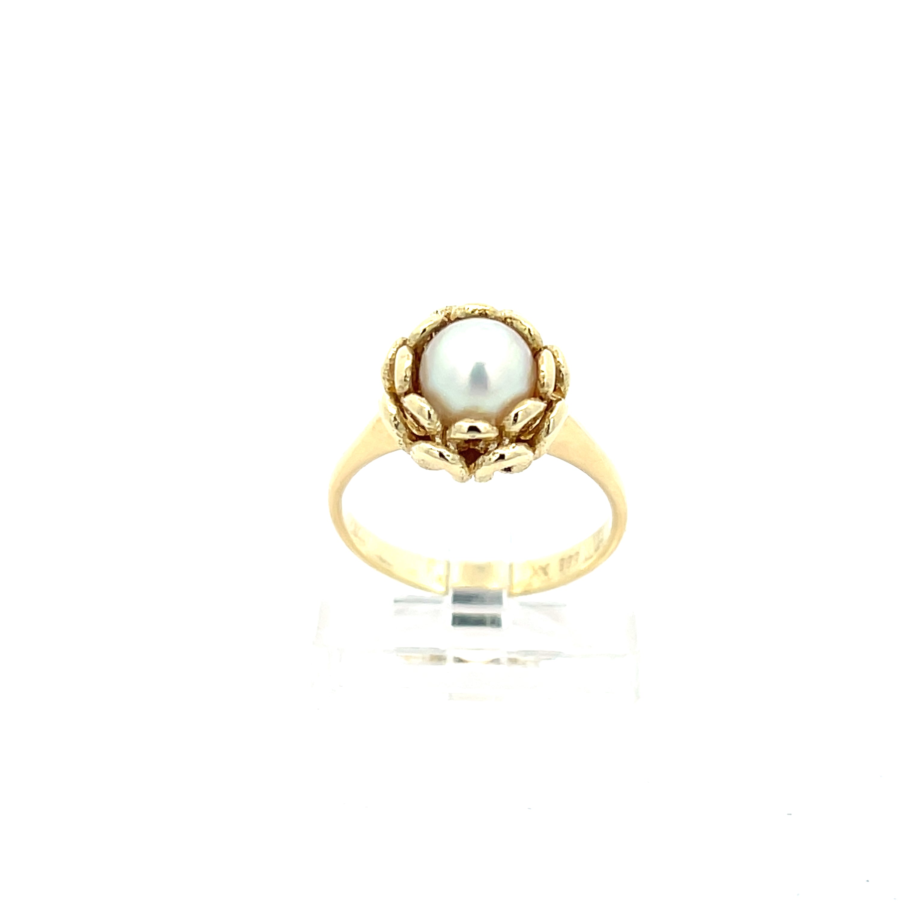 Perlenring Gelbgold 585 / 14 kt