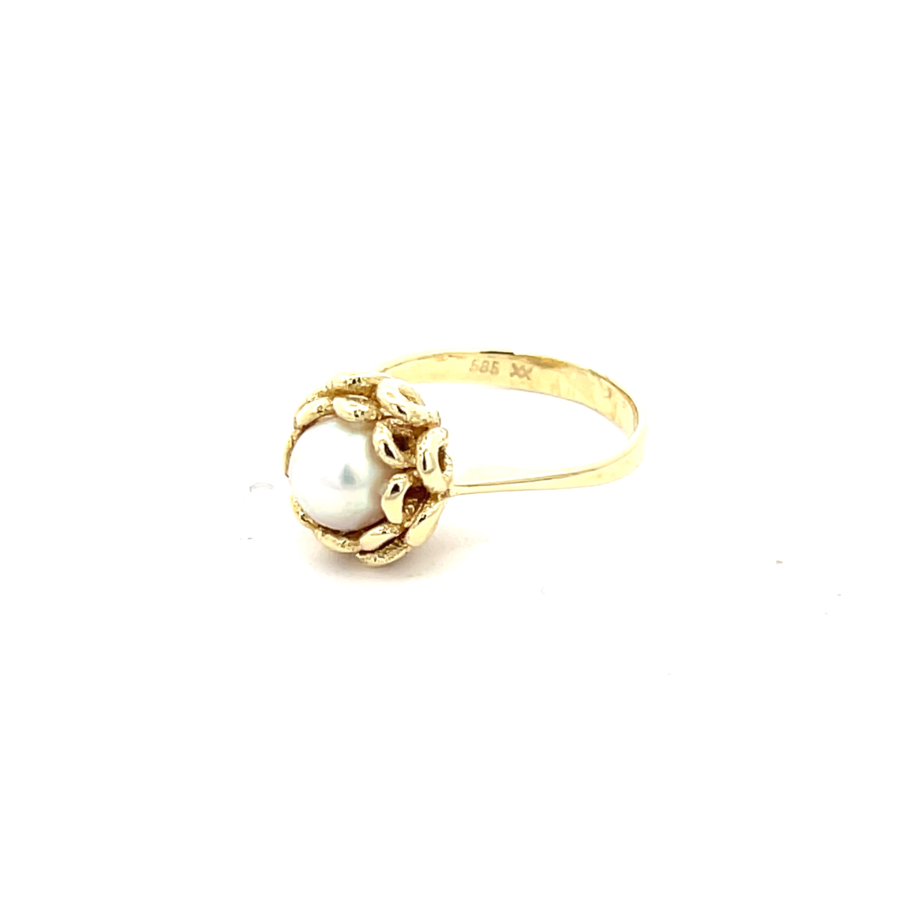 Perlenring Gelbgold 585 / 14 kt