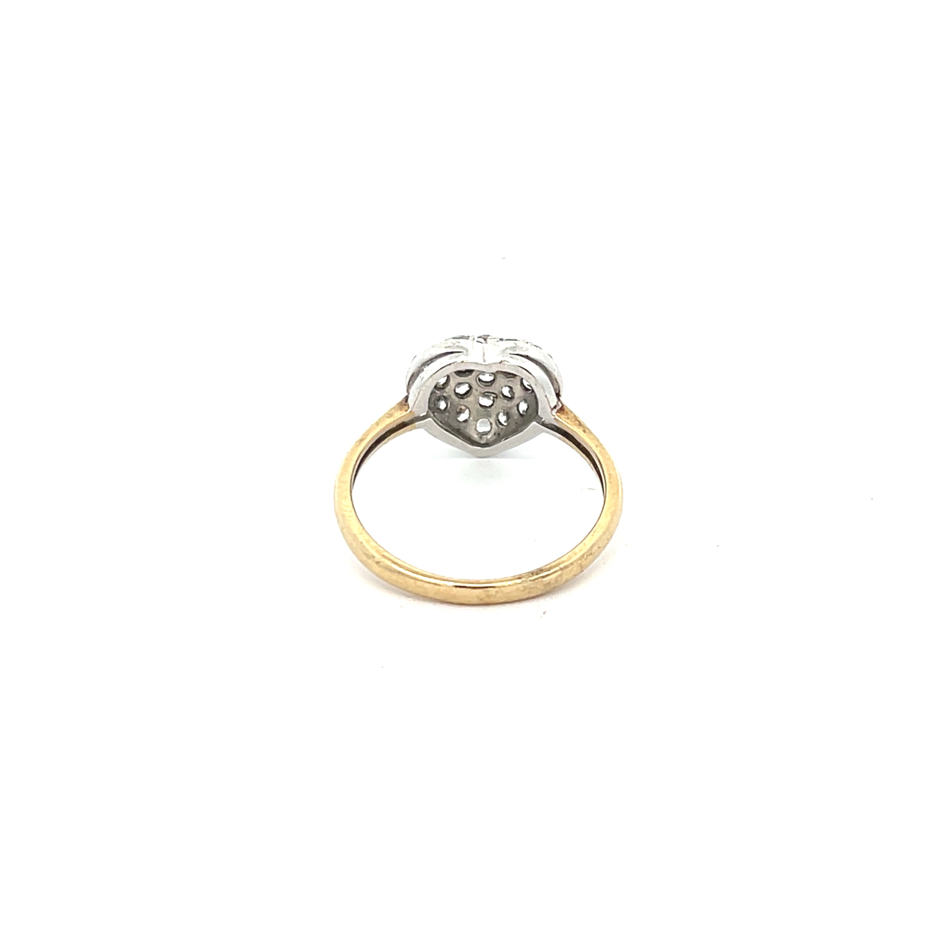 Damenring "Herz" Gelbgold und Weißgold 333 / 9 kt