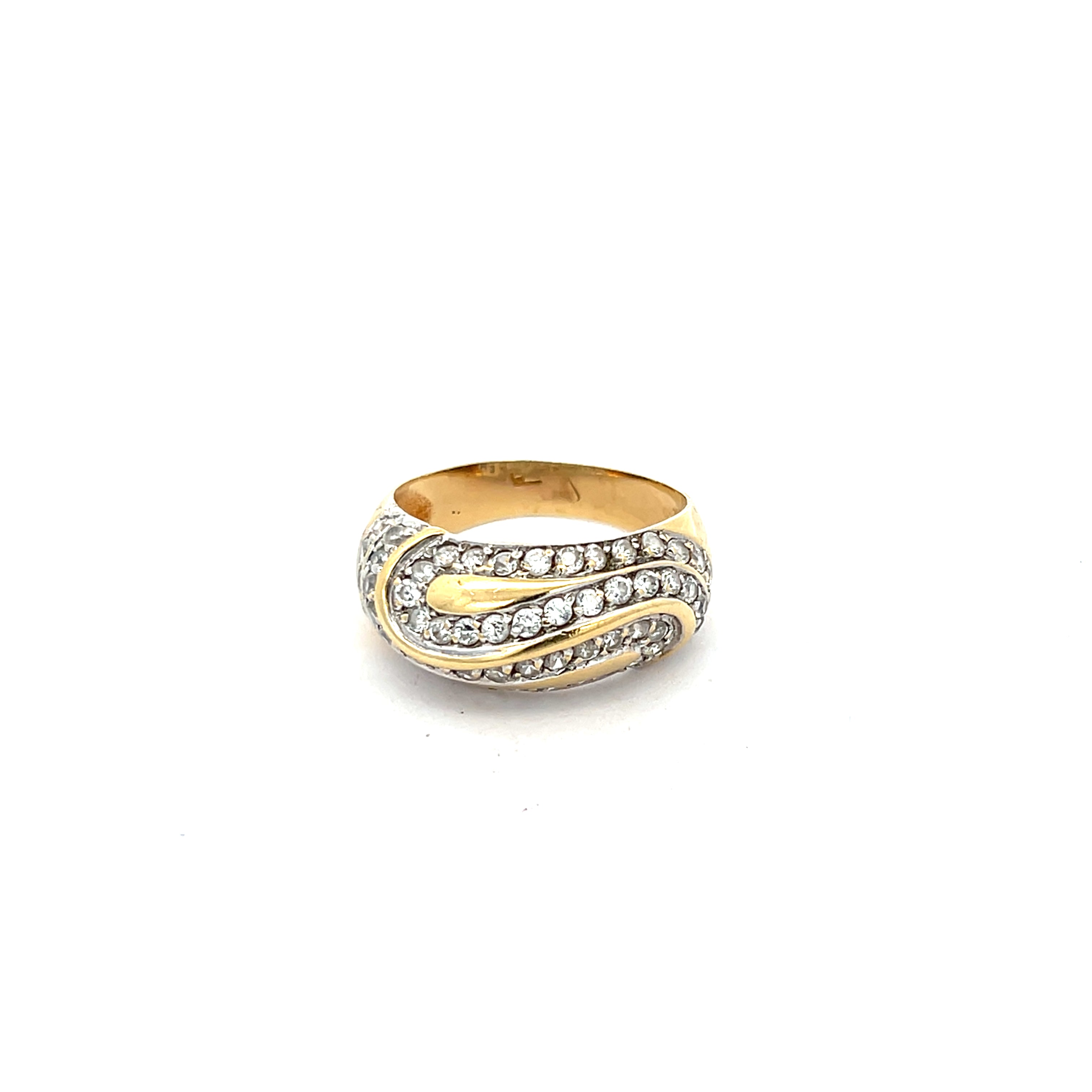 Damenring Gelbgold / Weißgold 585 / 14 kt
