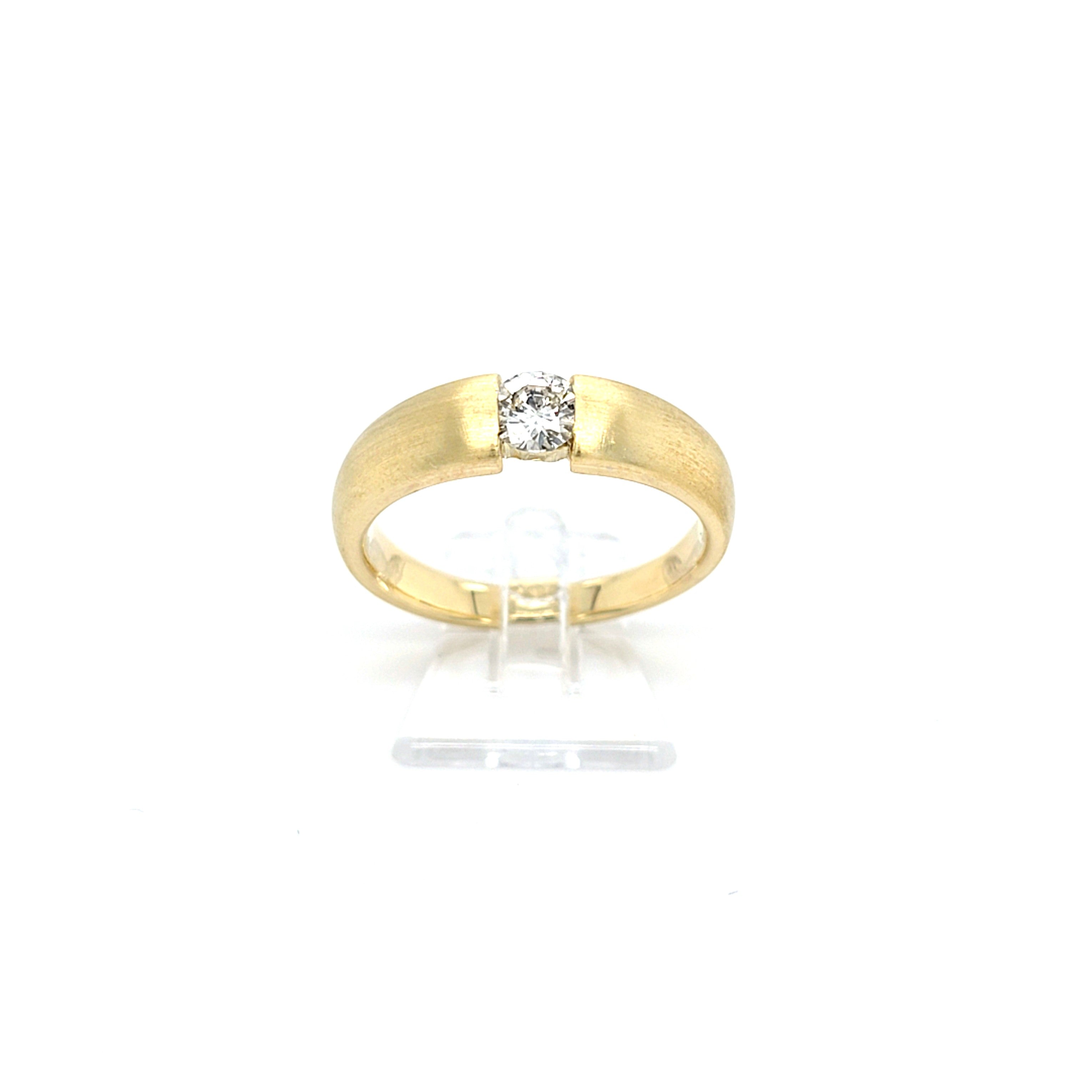 Ring Solitär Gold 585 14 kt Brillant 0,5 ct Damen