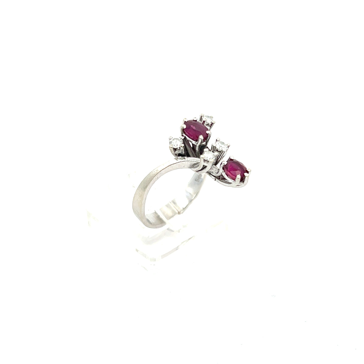 Damenring Weißgold 585 / 14 kt