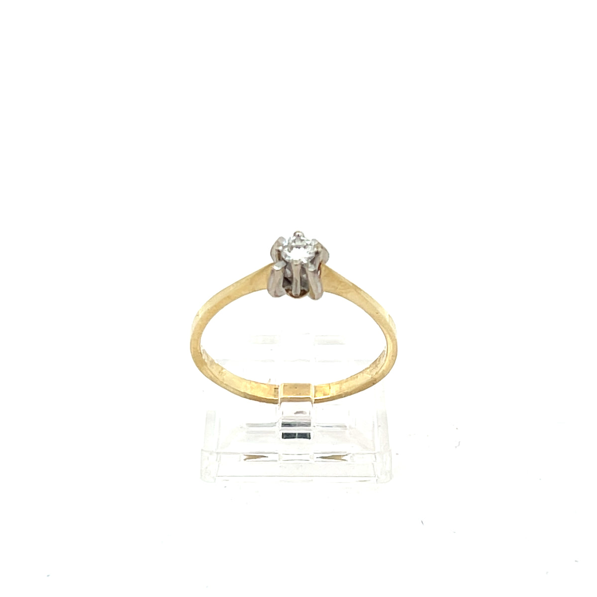 Brillantring Gelbgold / Weißgold 585 / 14 kt