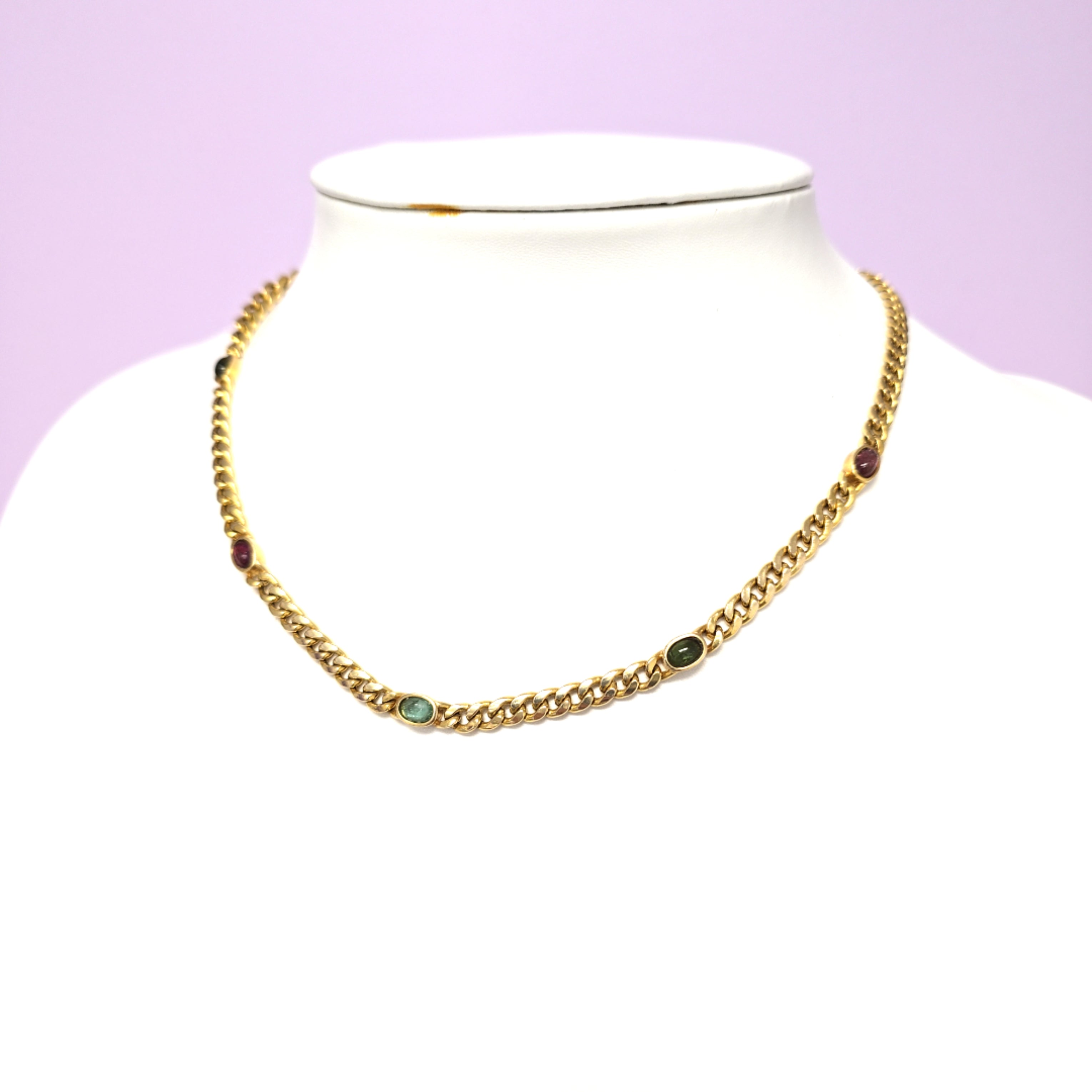 Kette Collier Gelb Gold 585 Schmucksteine Damen Geschenk