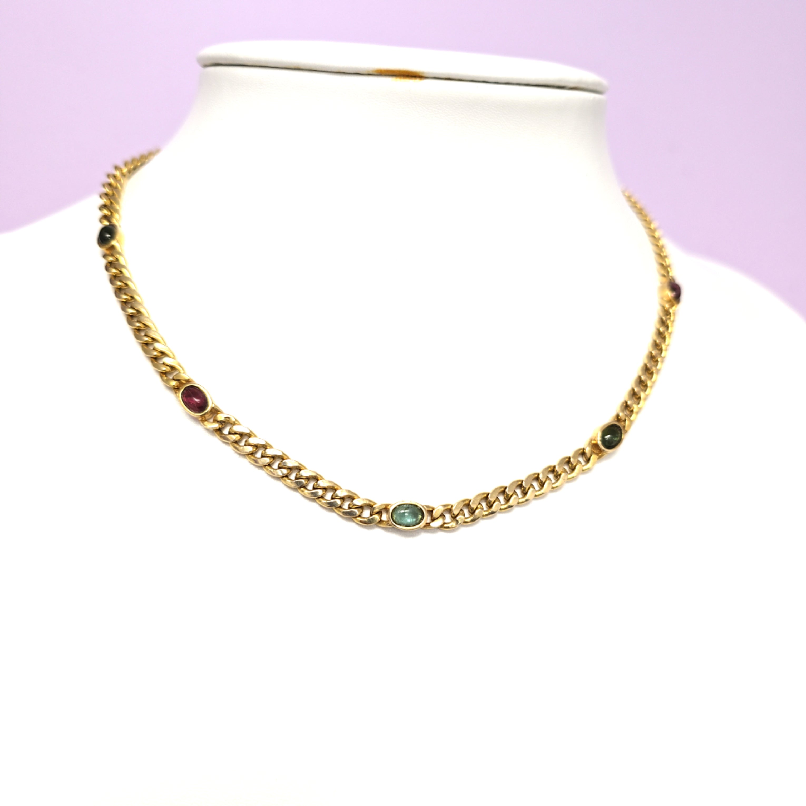 Kette Collier Gelb Gold 585 Schmucksteine Damen Geschenk