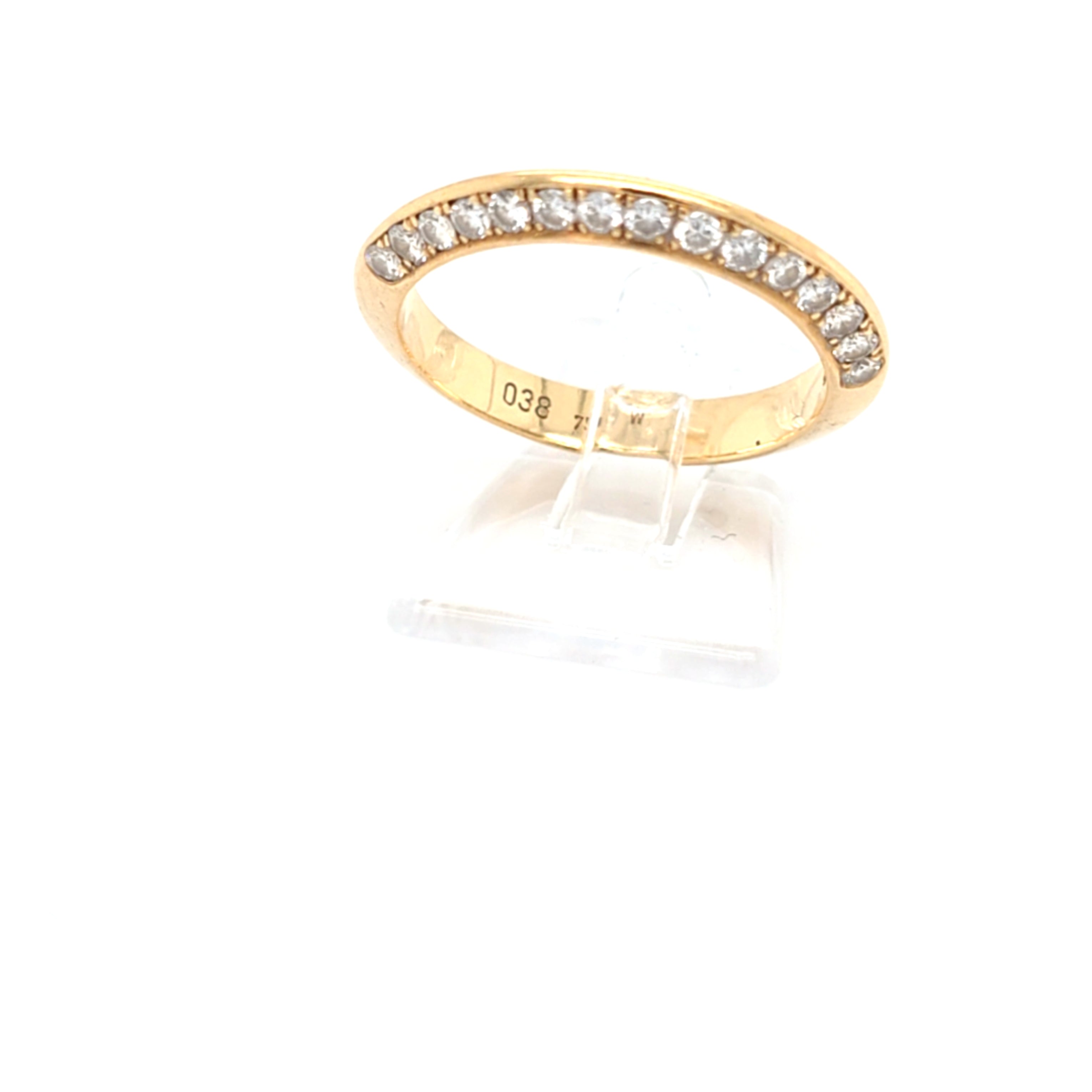 Damen Vorsteckring Gelbgold 750 18 kt. Brillanten 0,38 ct -W- 55,5 Schmuck