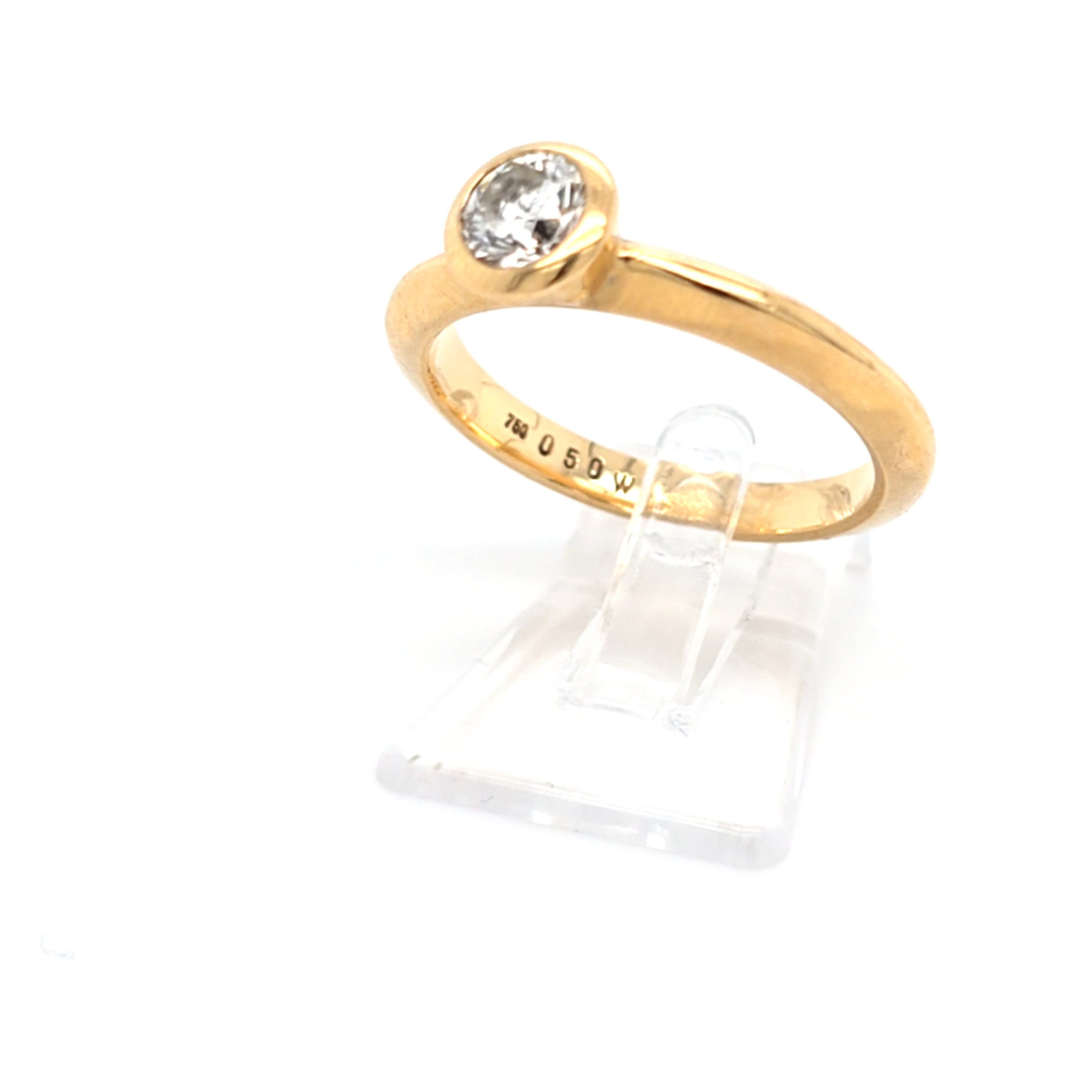 Damen Ring Gelbgold 585 14 kt. Brillant Solitäre 0,50 W *55,5* Schmuck Geschenk