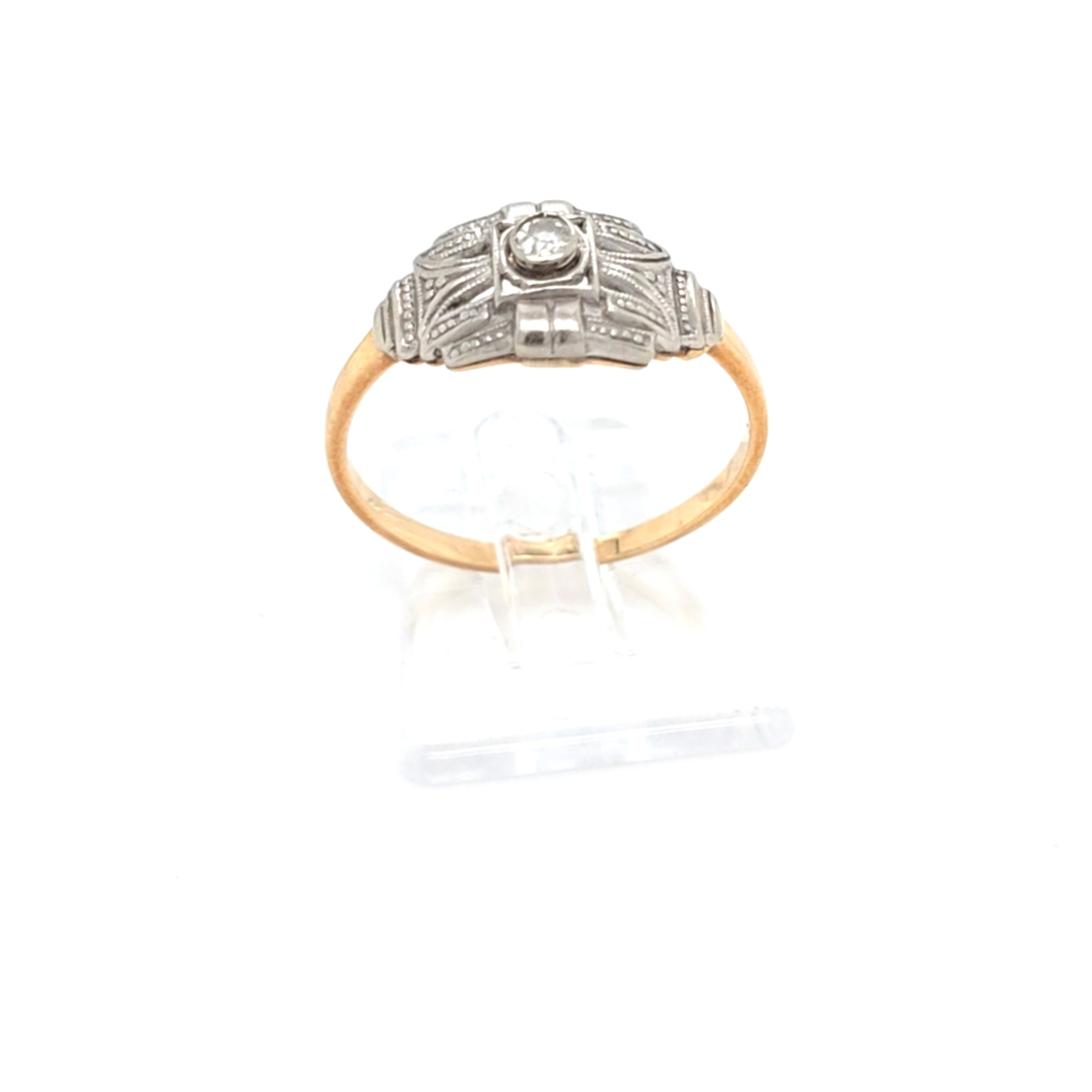 Damen Ring Gelbgold Weißgold 585 14 kt Brillant *53* Schmuck 207765