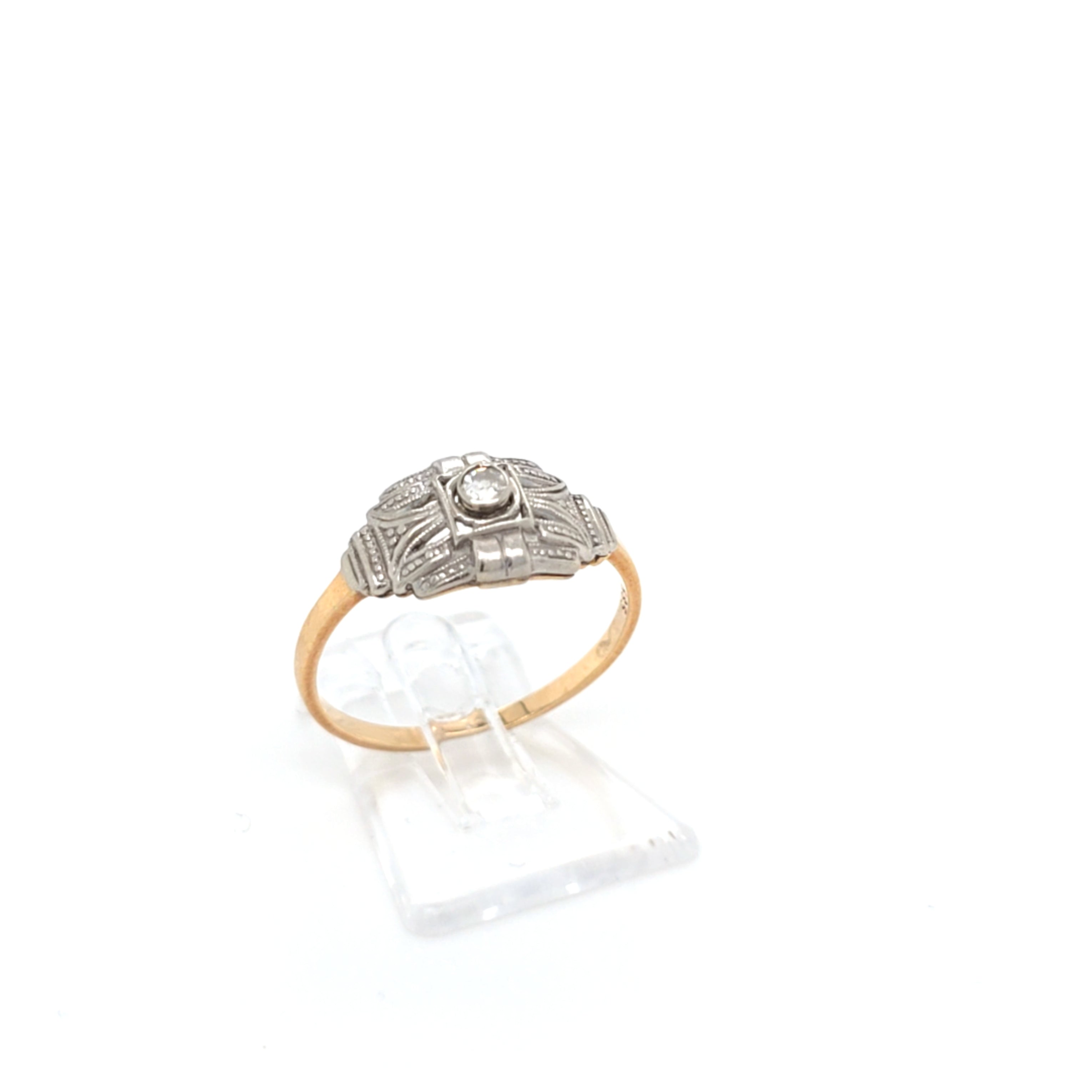 Damen Ring Gelbgold Weißgold 585 14 kt Brillant *53* Schmuck 207765