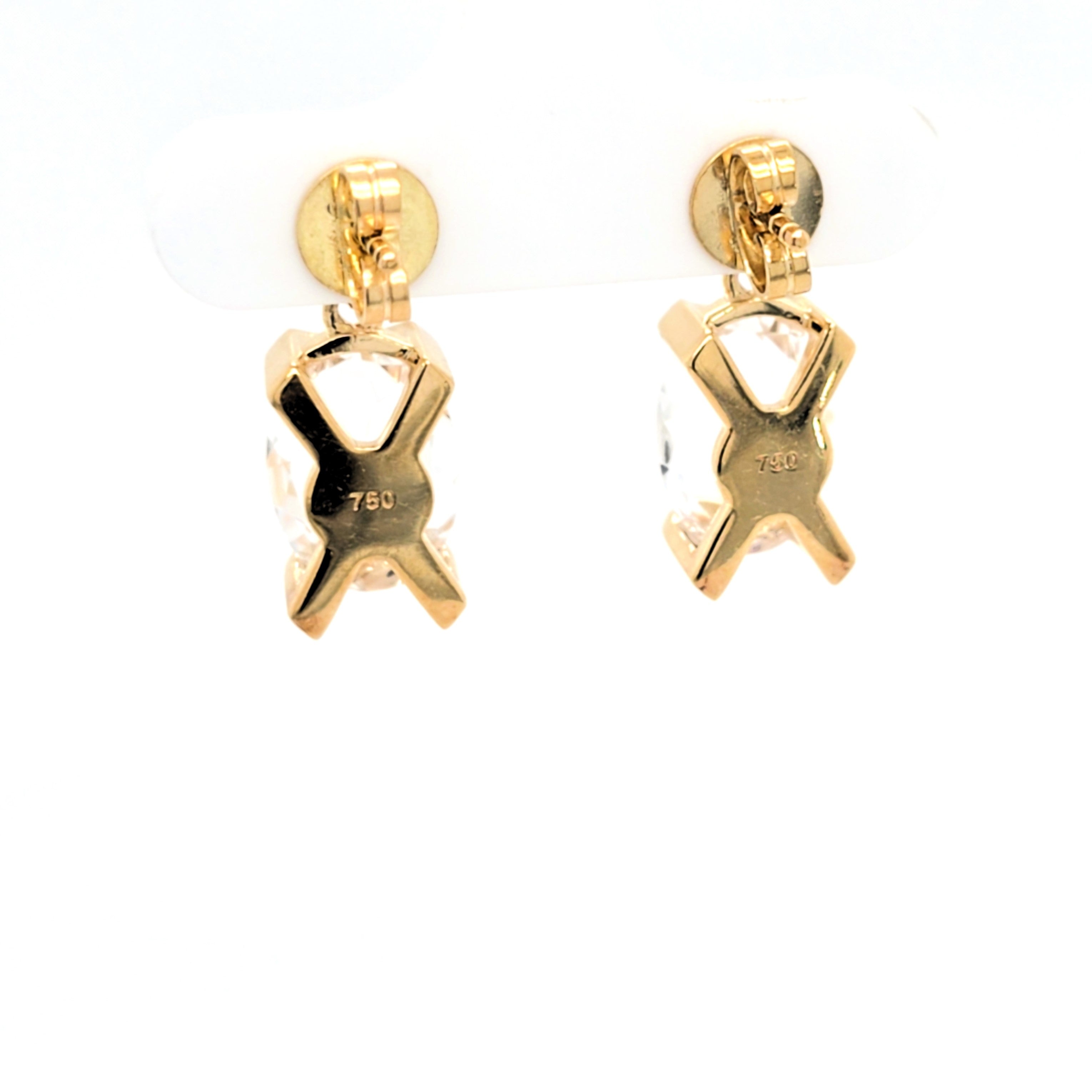 Jette Joop Ohrringe Gelbgold 750 18 kt. Brillanten Bergkristall Damen Schmuck 172226