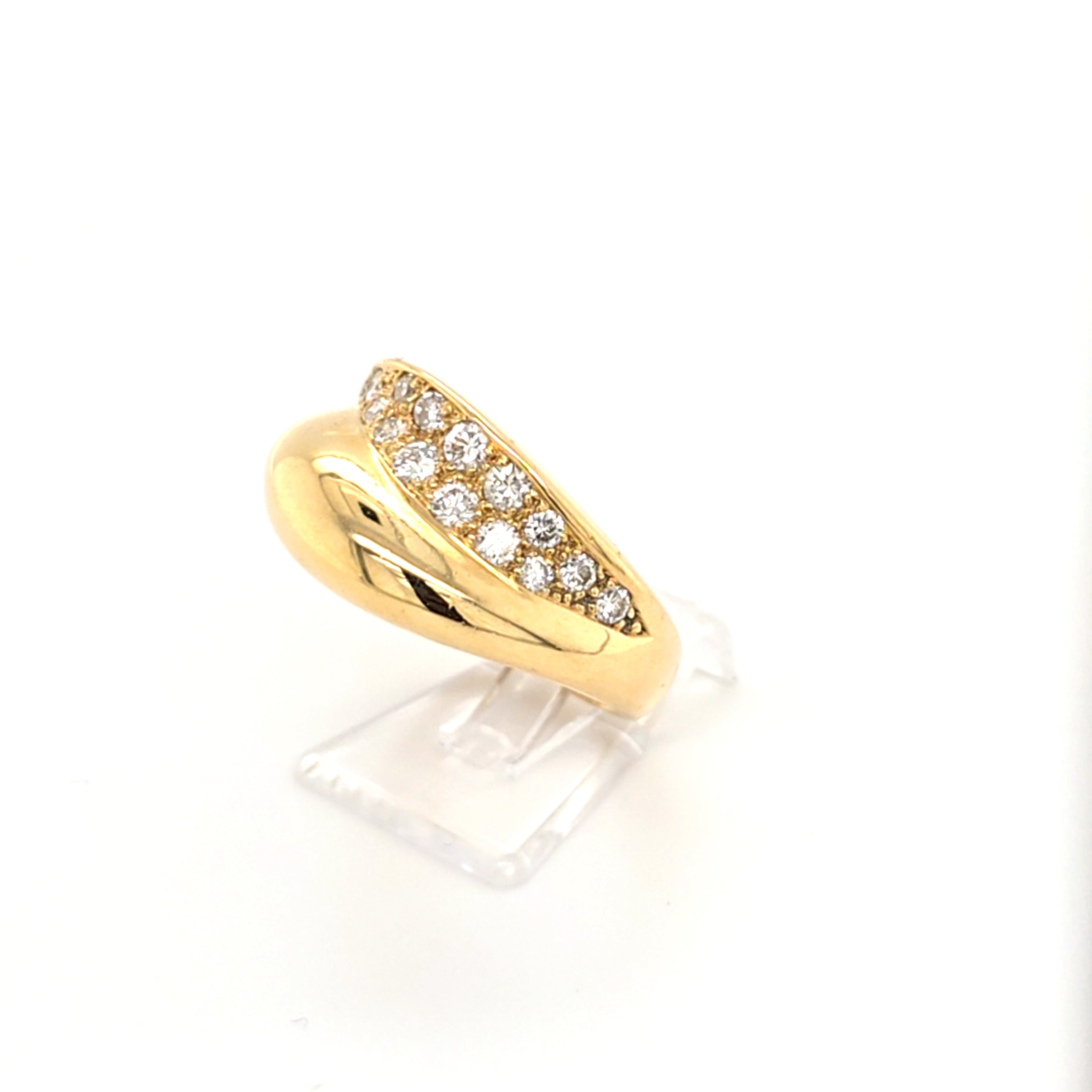Damen Ring Gelb Gold 750/18 kt Brillanten *57,5* Schmuck 148420