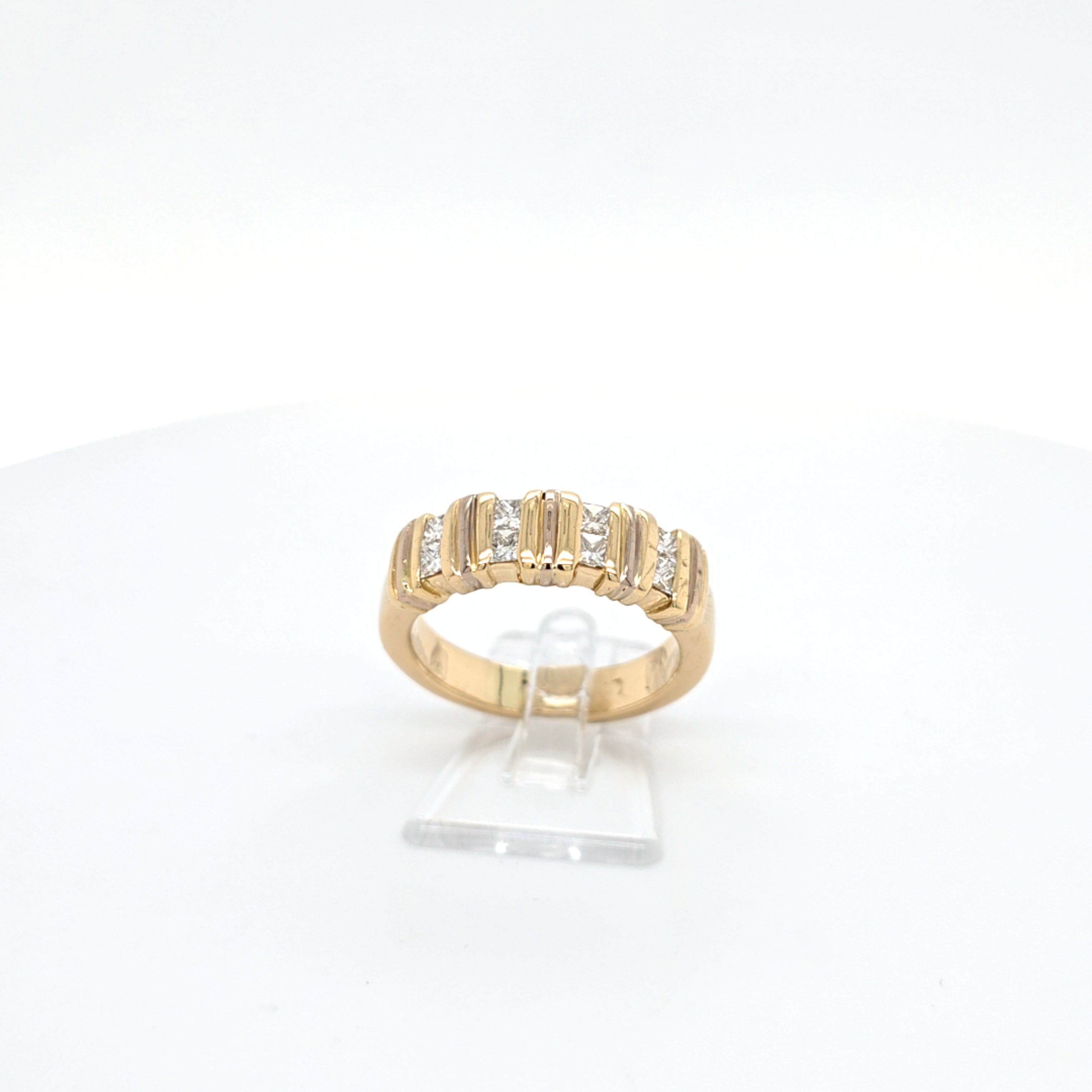 Ring Gelb Weiß Gold 750 Diamanten Schmuck Damen Geschenk