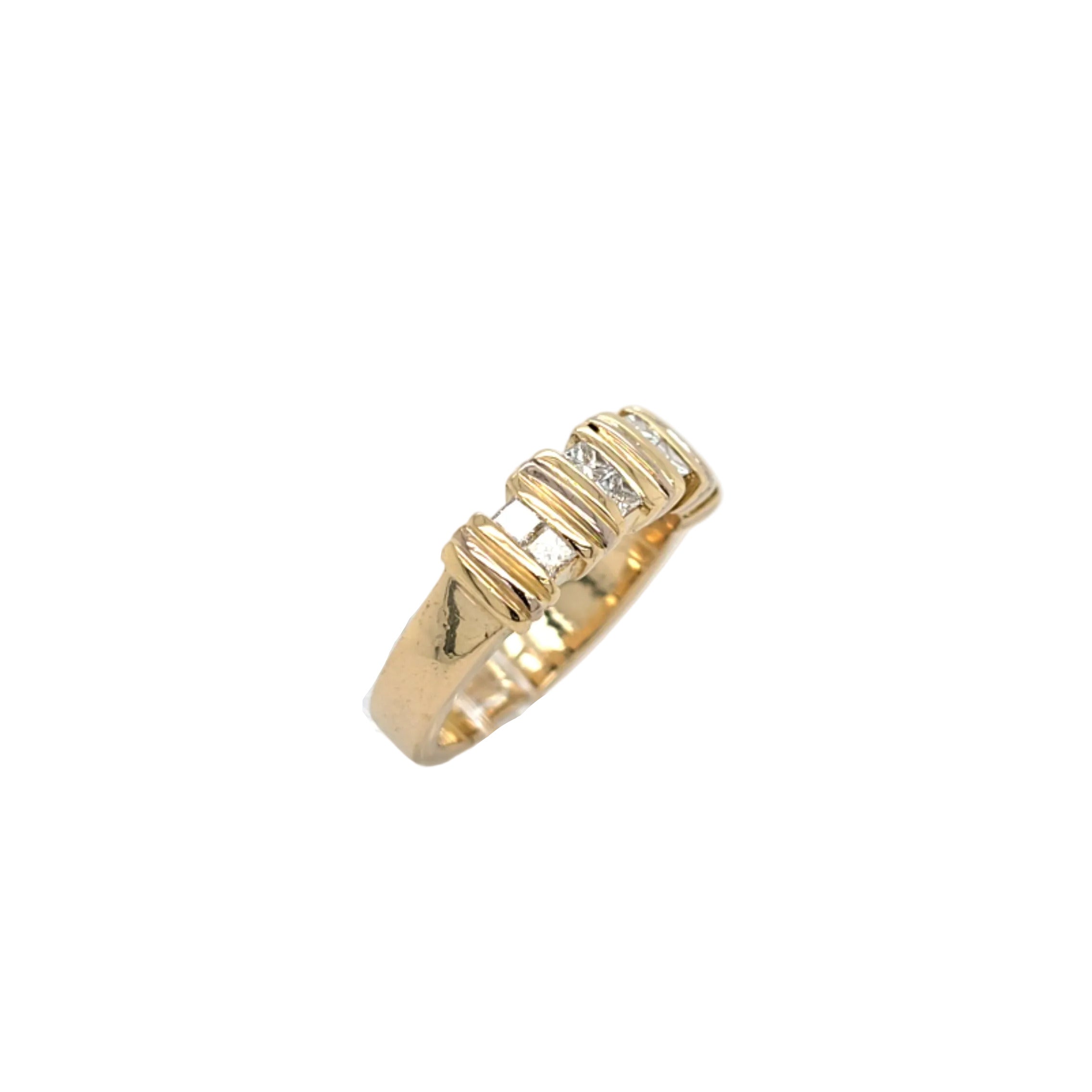 Ring Gelb Weiß Gold 750 Diamanten Schmuck Damen Geschenk