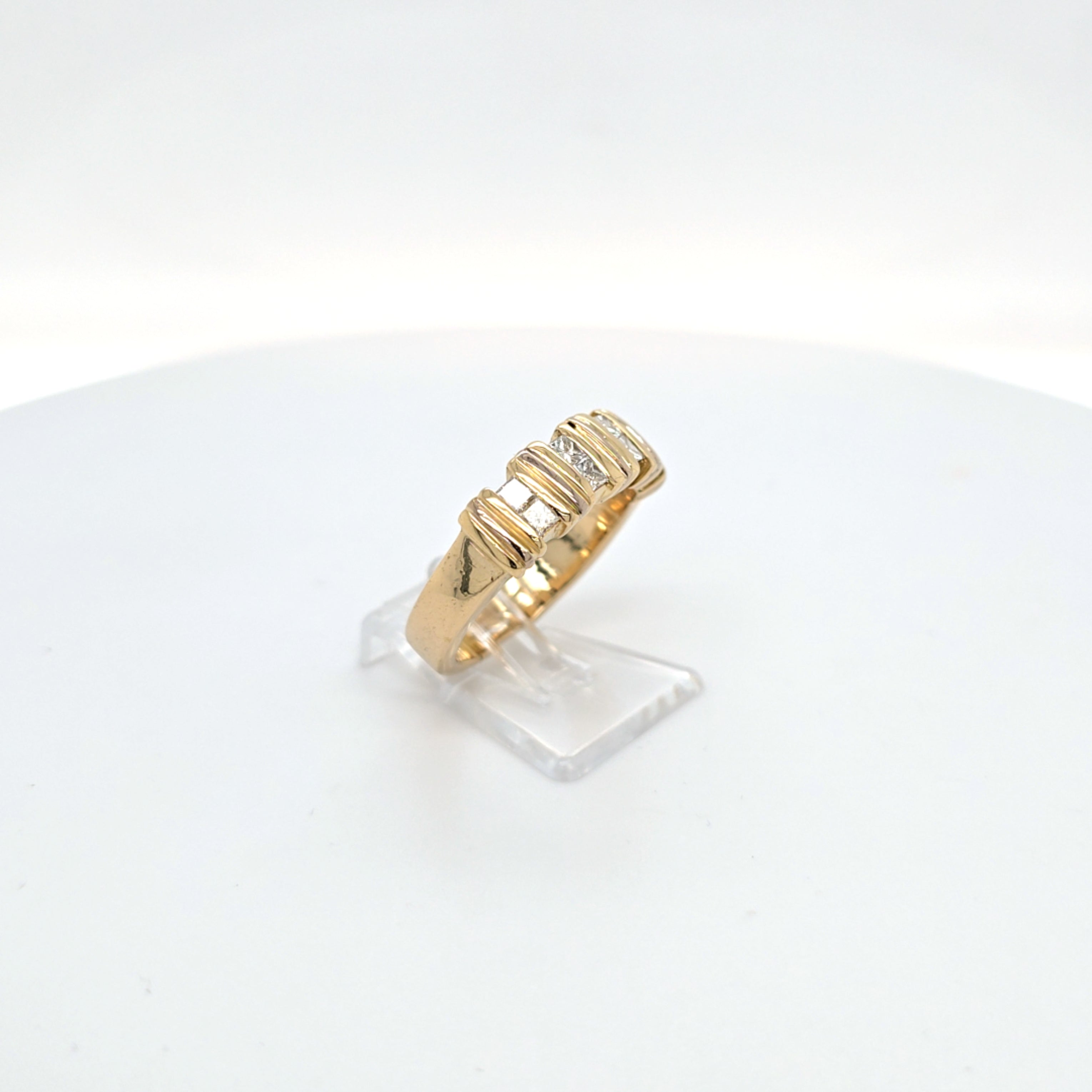 Ring Gelb Weiß Gold 750 Diamanten Schmuck Damen Geschenk