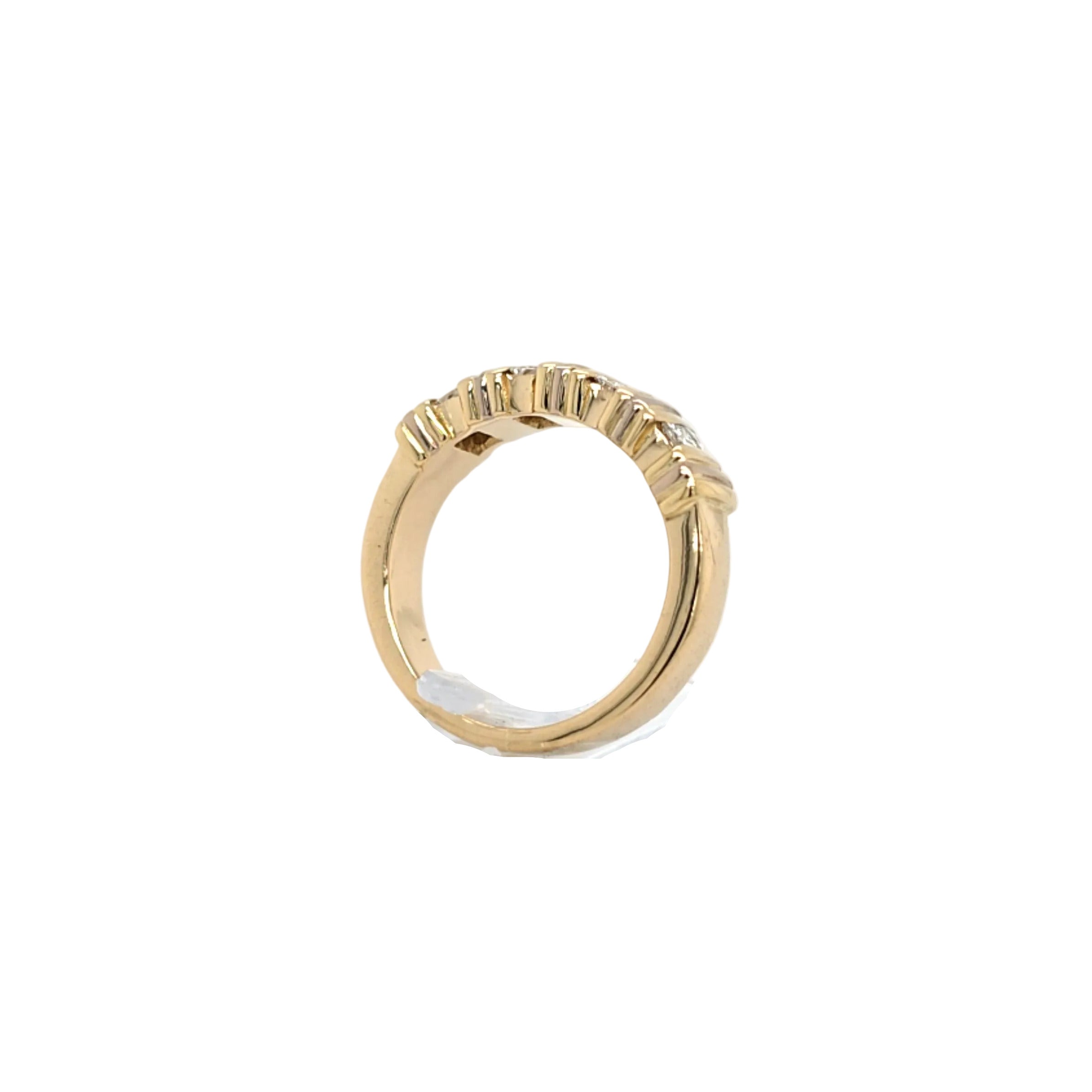 Ring Gelb Weiß Gold 750 Diamanten Schmuck Damen Geschenk
