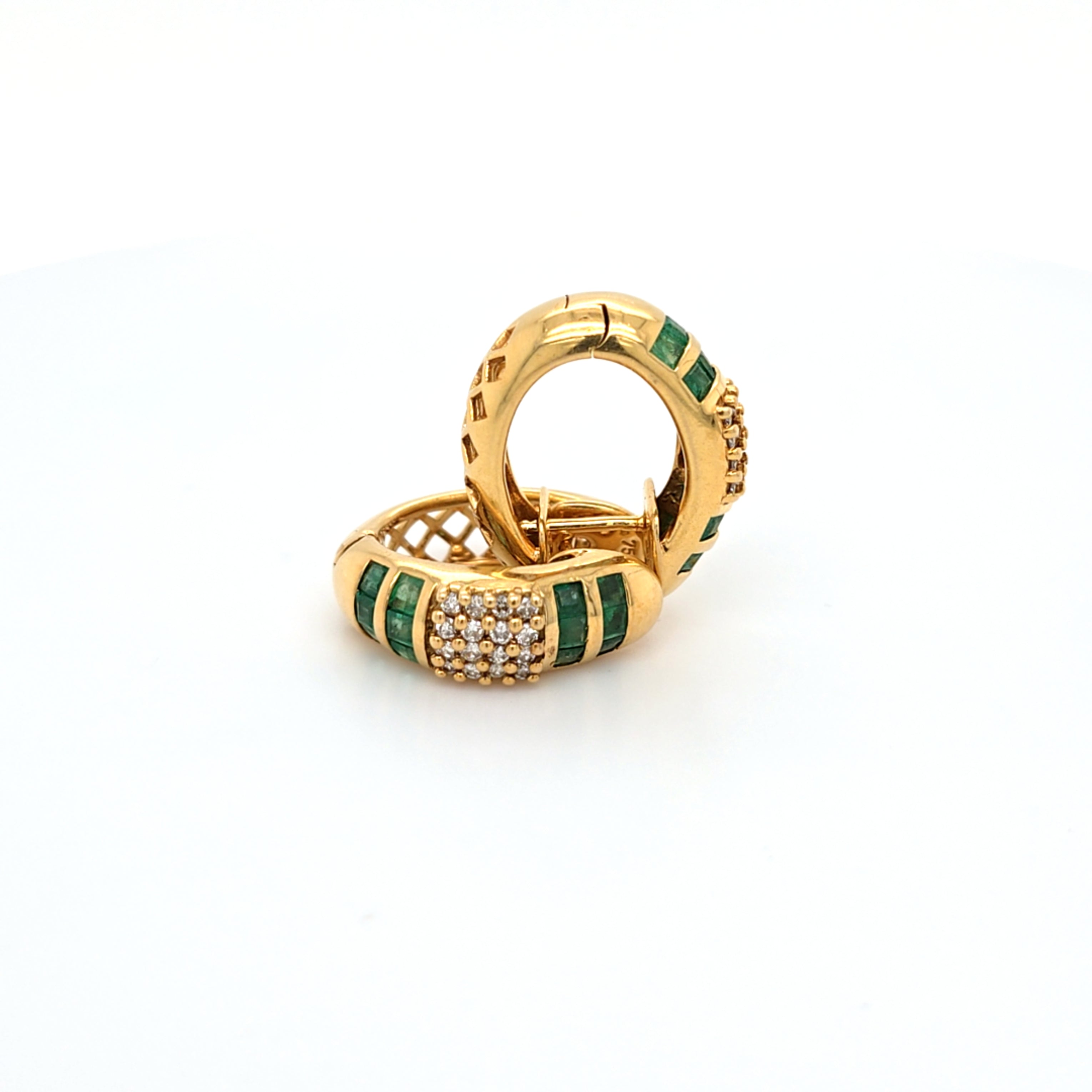 CHRIST Creolen Ohrstecker Gelb Gold 750 Brillanten Damen