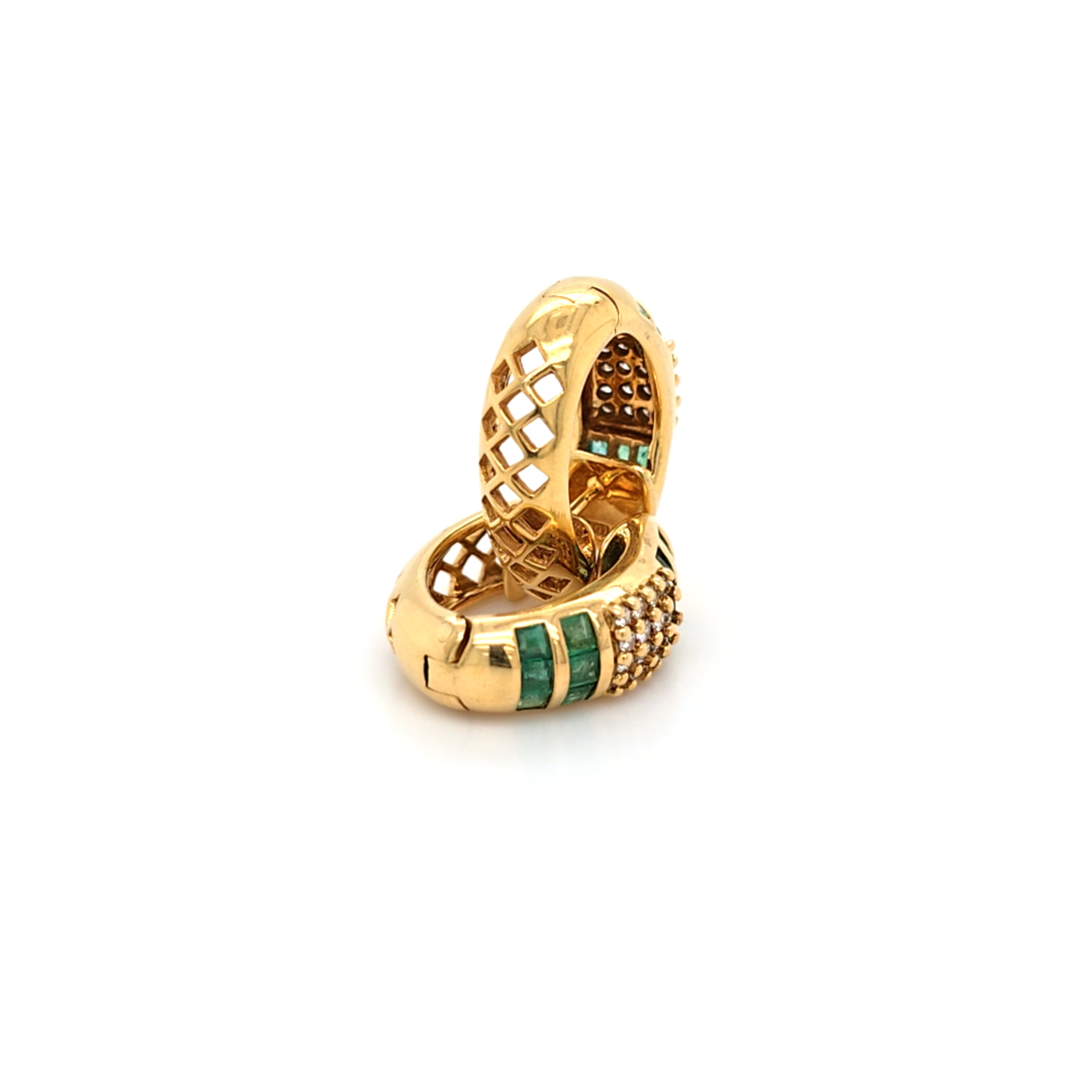 CHRIST Creolen Ohrstecker Gelb Gold 750 Brillanten Damen