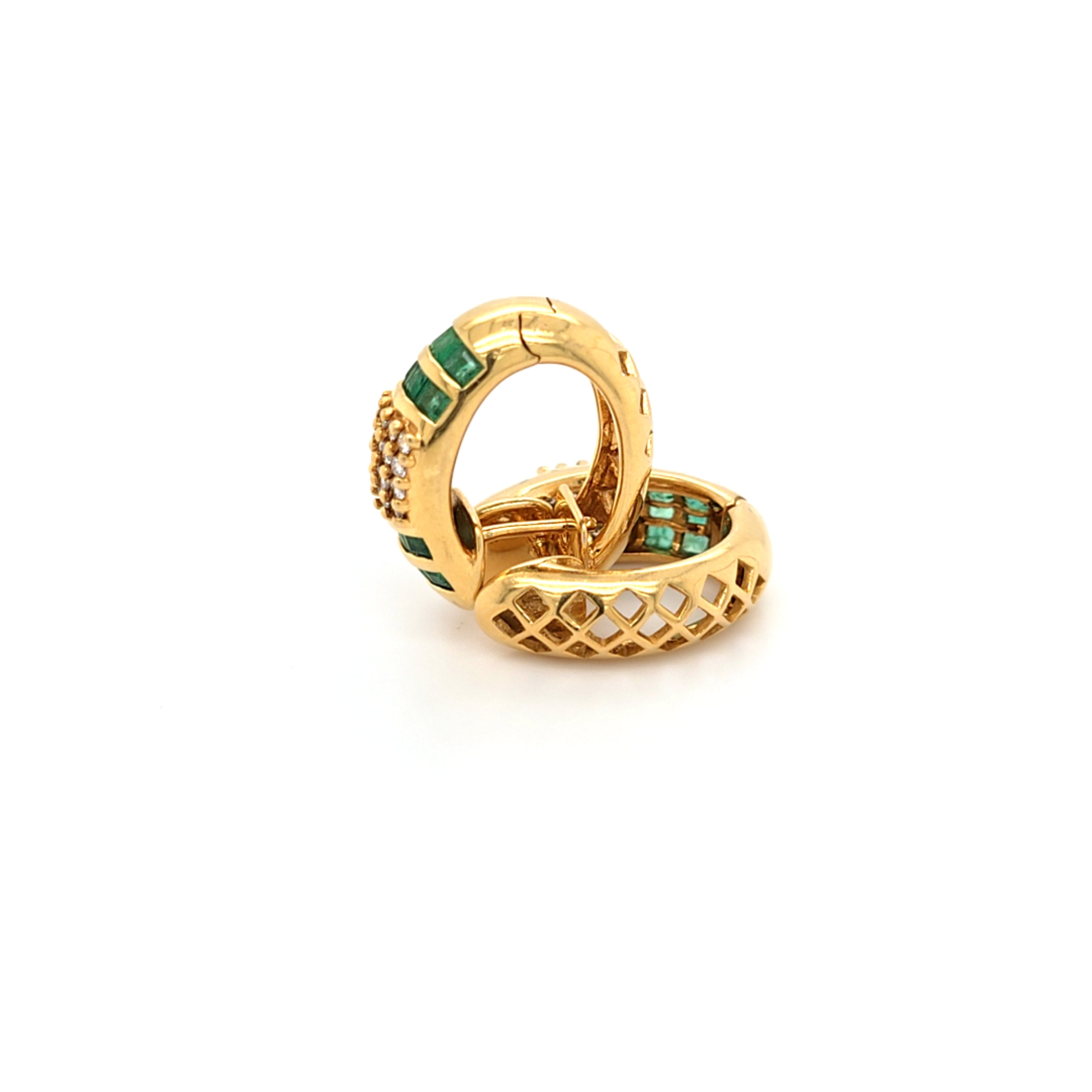 CHRIST Creolen Ohrstecker Gelb Gold 750 Brillanten Damen