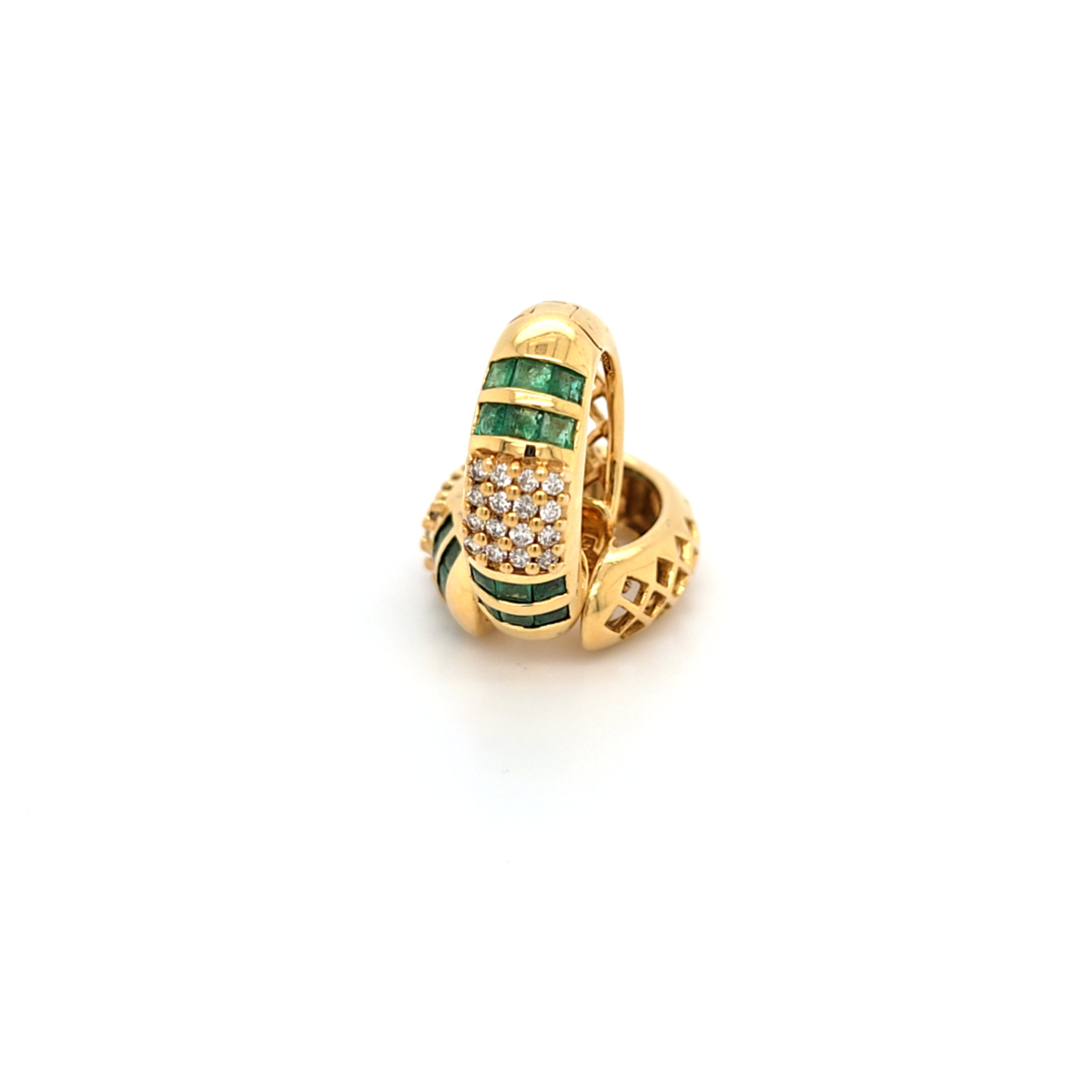 CHRIST Creolen Ohrstecker Gelb Gold 750 Brillanten Damen
