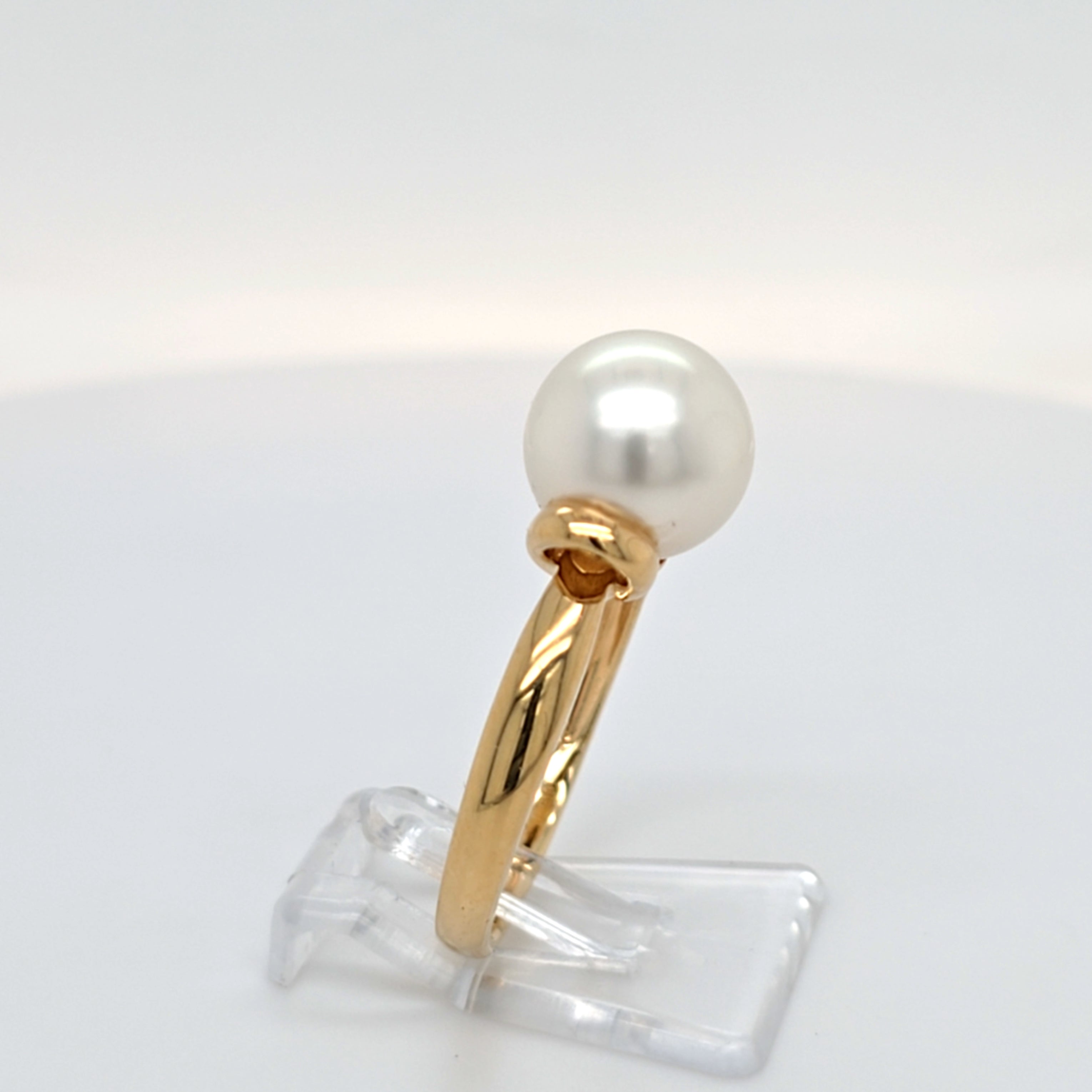 Ring Gelb Gold 585 Perle Damen Schmuck Geschenk