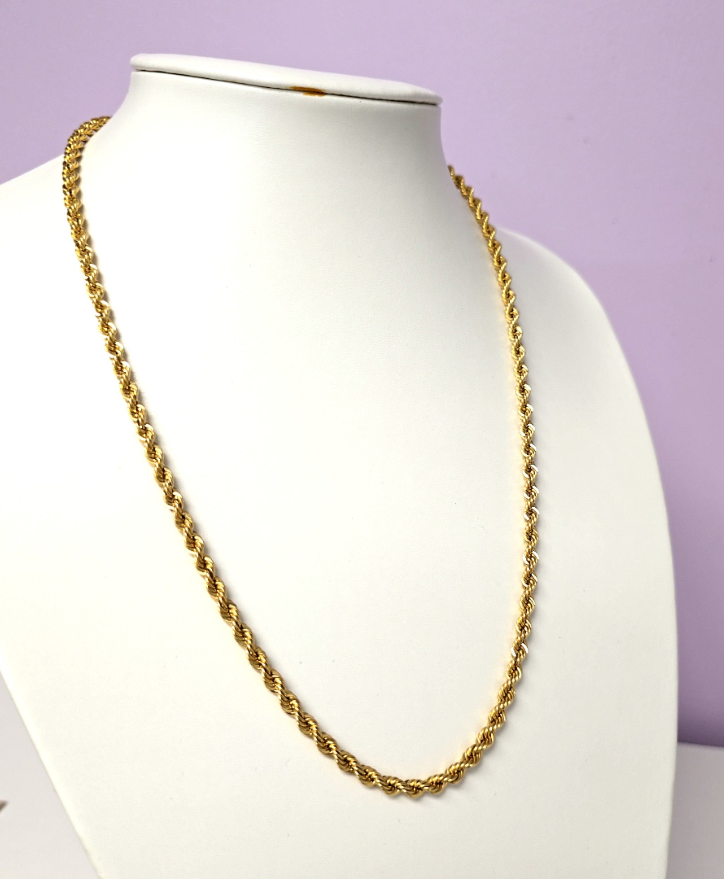 Kordel Kette Gelb Gold 585 Unisex Schmuck Geschenk