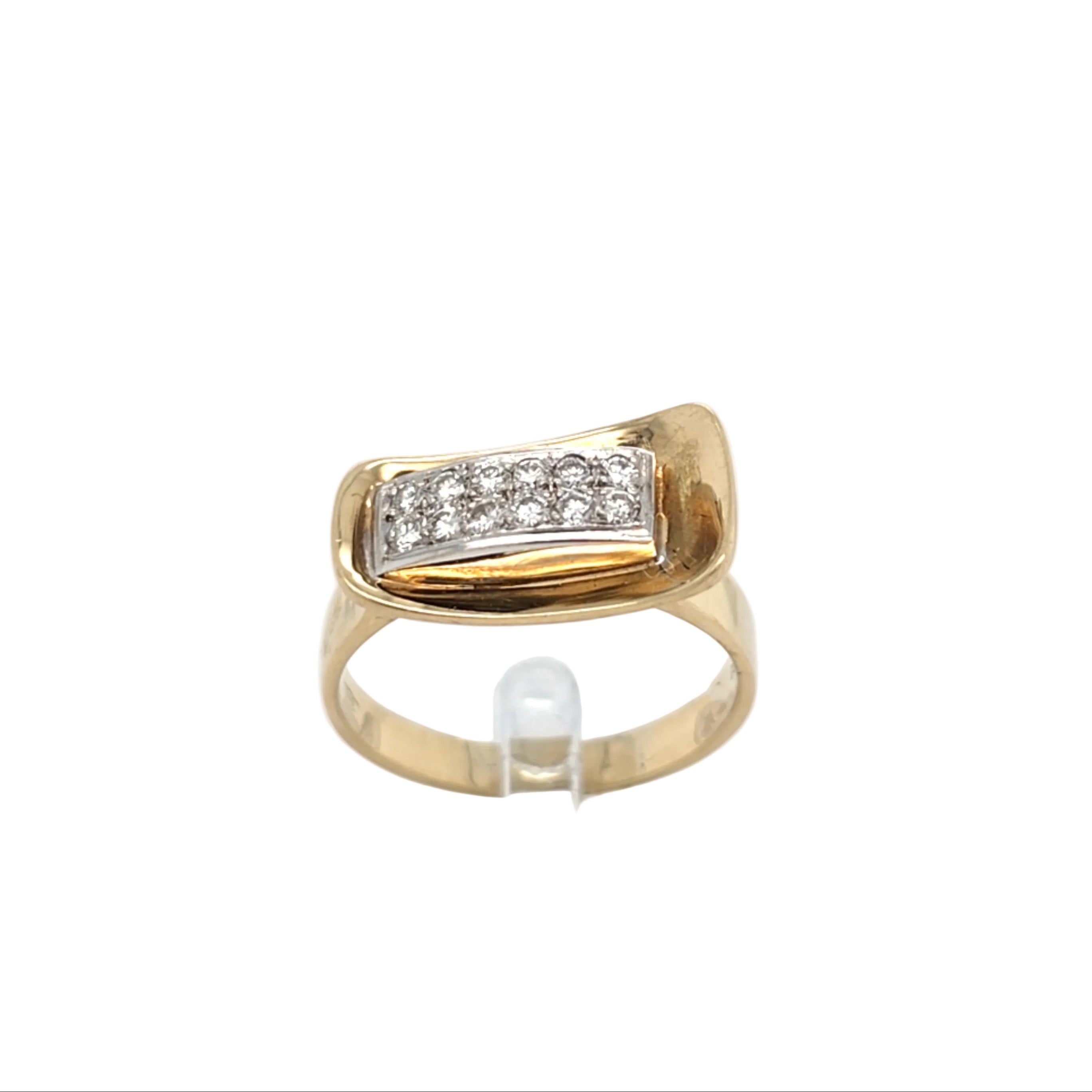 Ring Gelb Weiß Gold 585 Brillanten Damen Schmuck Geschenk