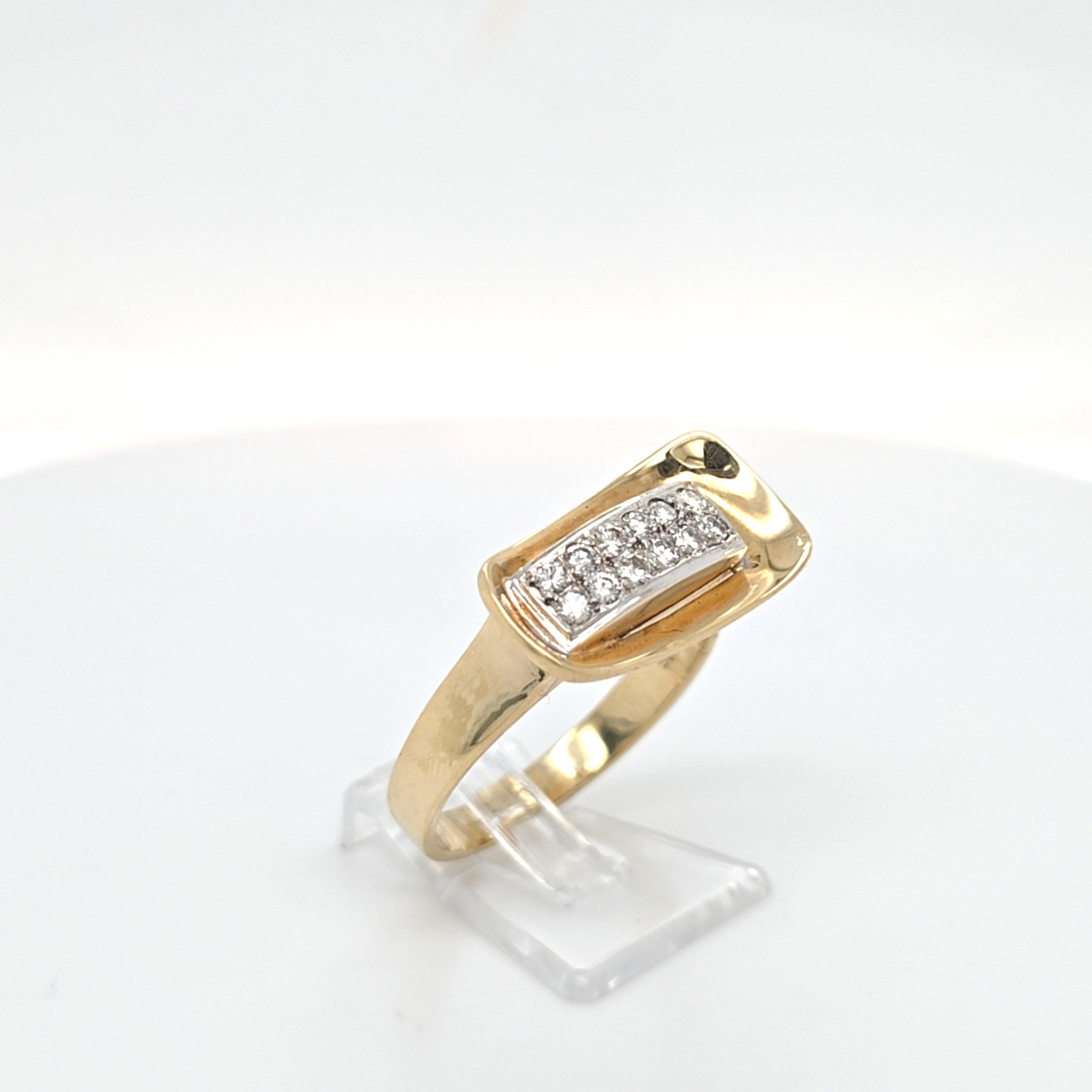 Ring Gelb Weiß Gold 585 Brillanten Damen Schmuck Geschenk