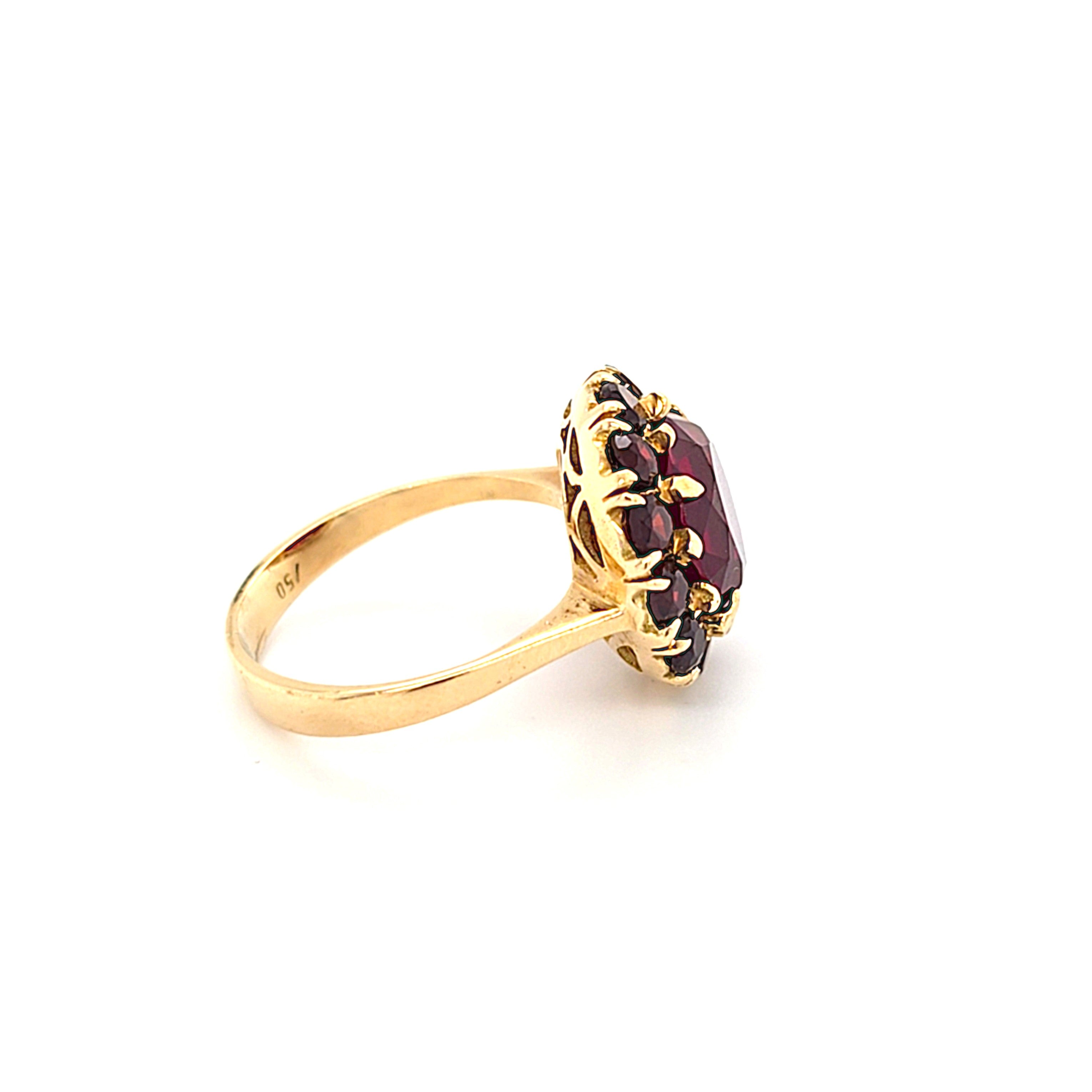Ring Gold 750 18 kt  Granaten Damen
