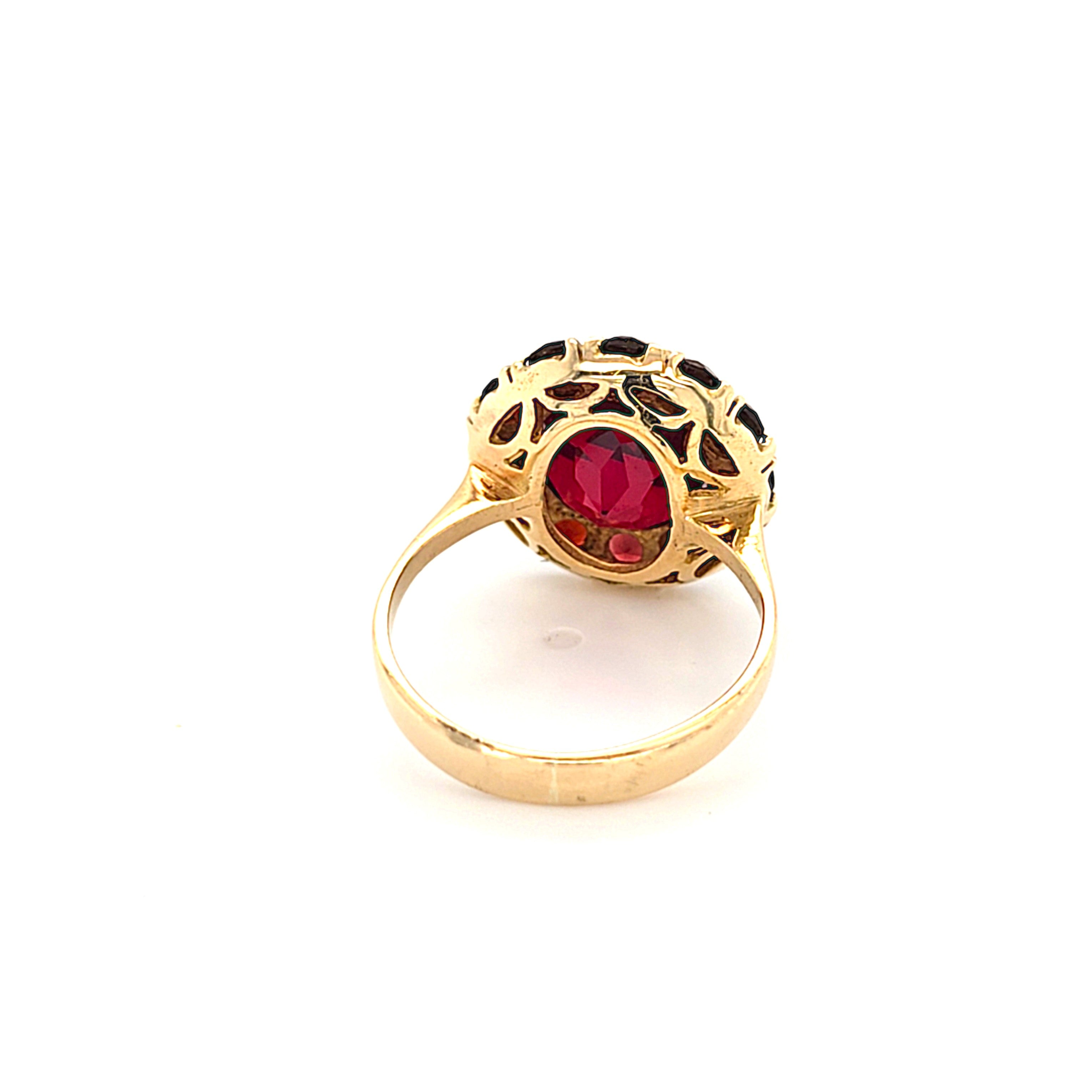 Ring Gold 750 18 kt  Granaten Damen