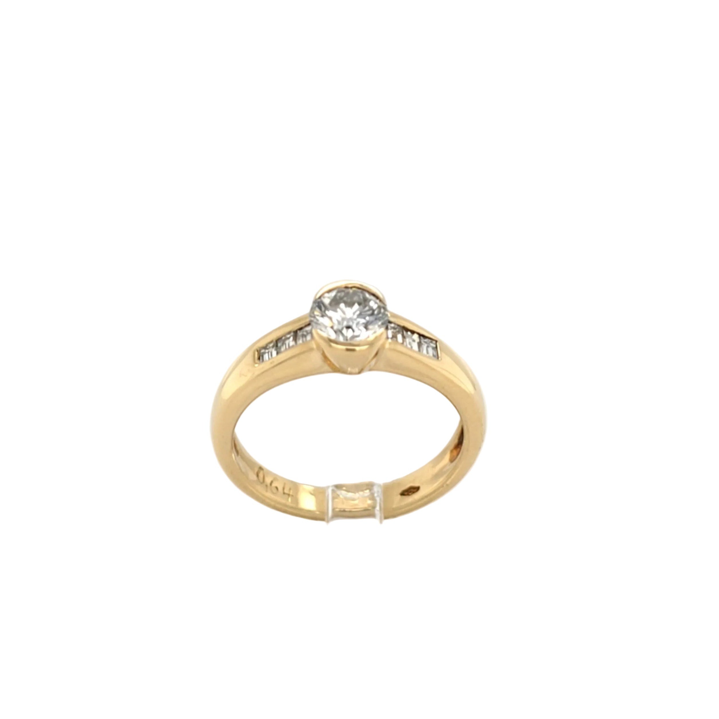Ring Gelb Gold 585 Brillant Diamanten Schmuck Damen