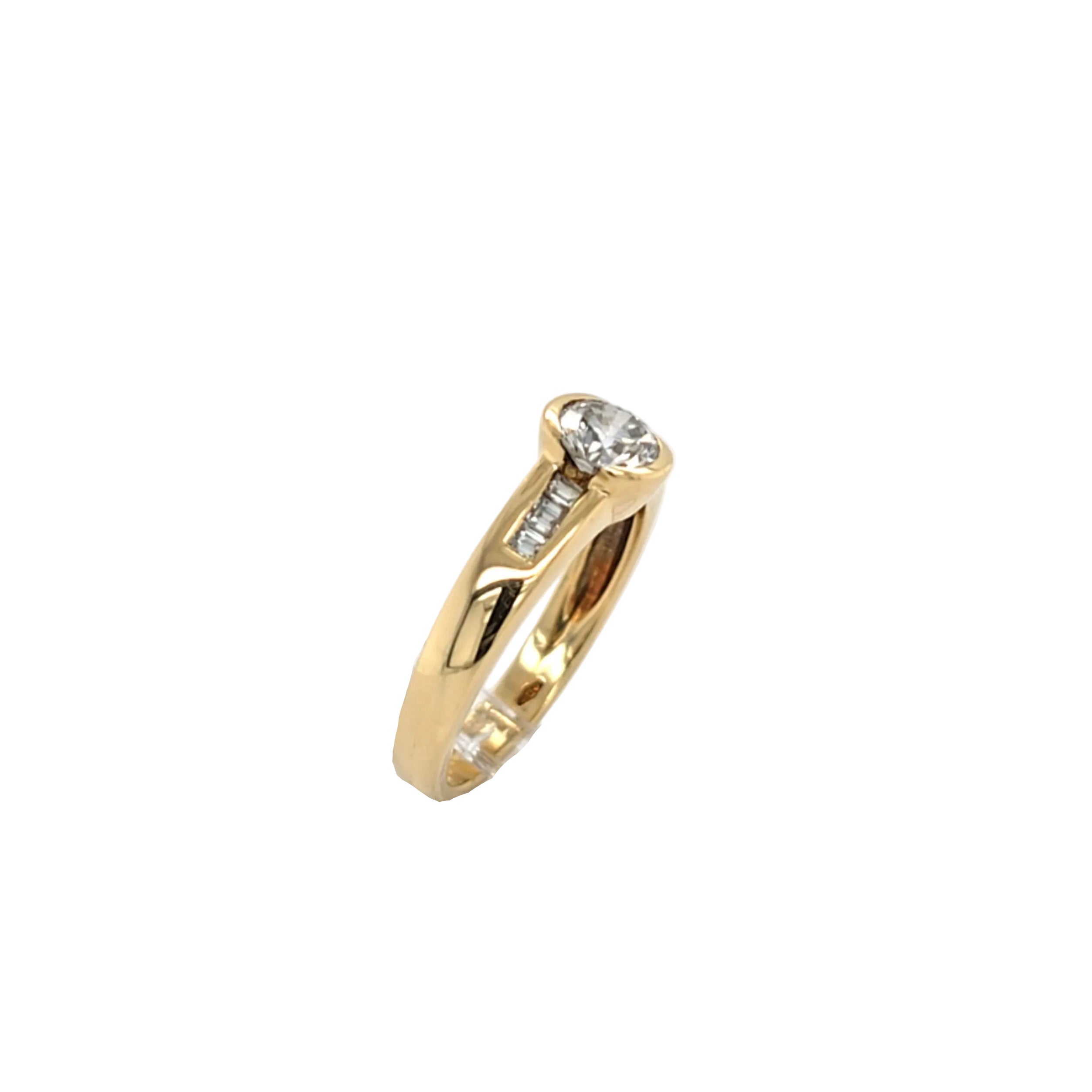 Ring Gelb Gold 585 Brillant Diamanten Schmuck Damen