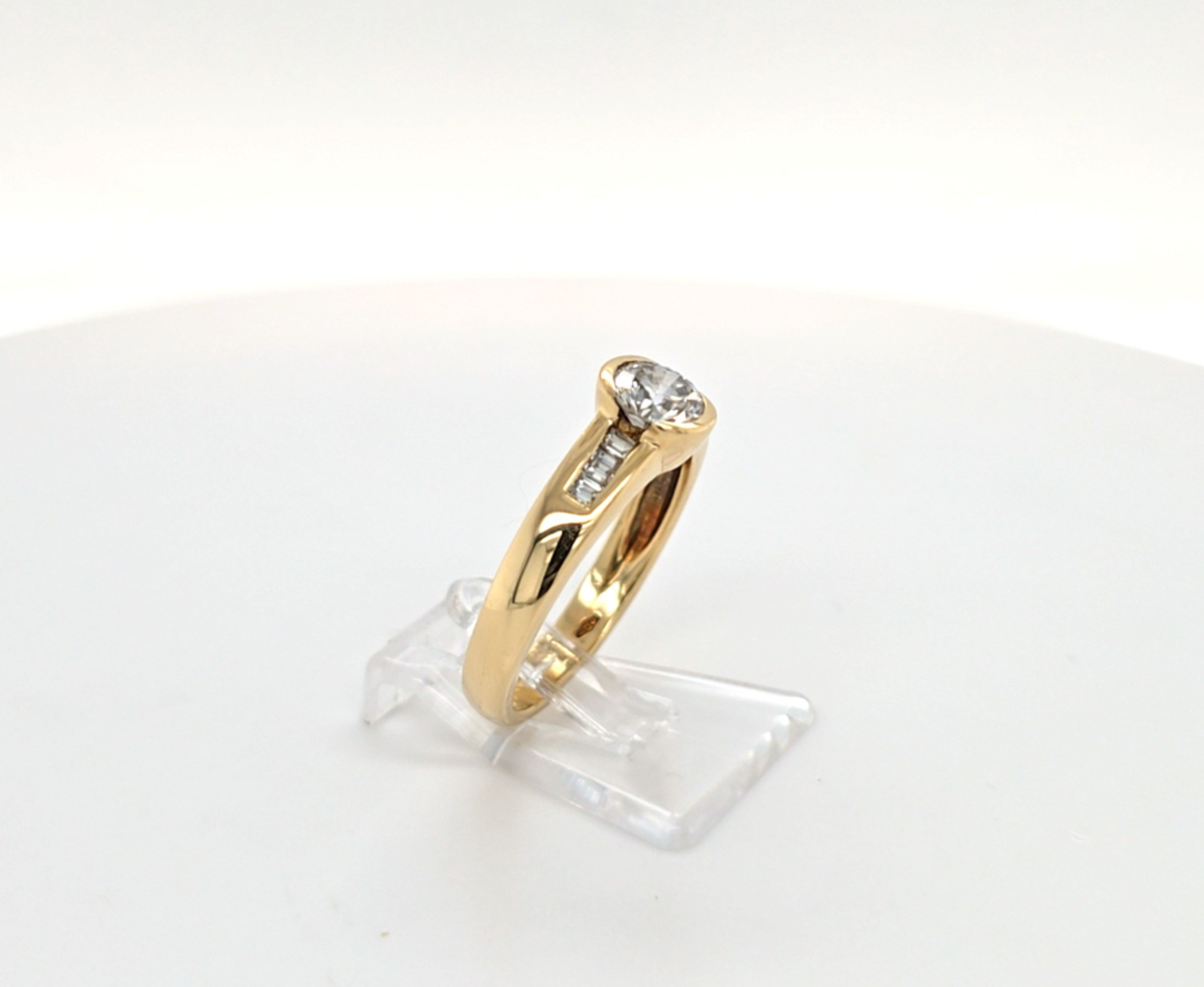 Ring Gelb Gold 585 Brillant Diamanten Schmuck Damen