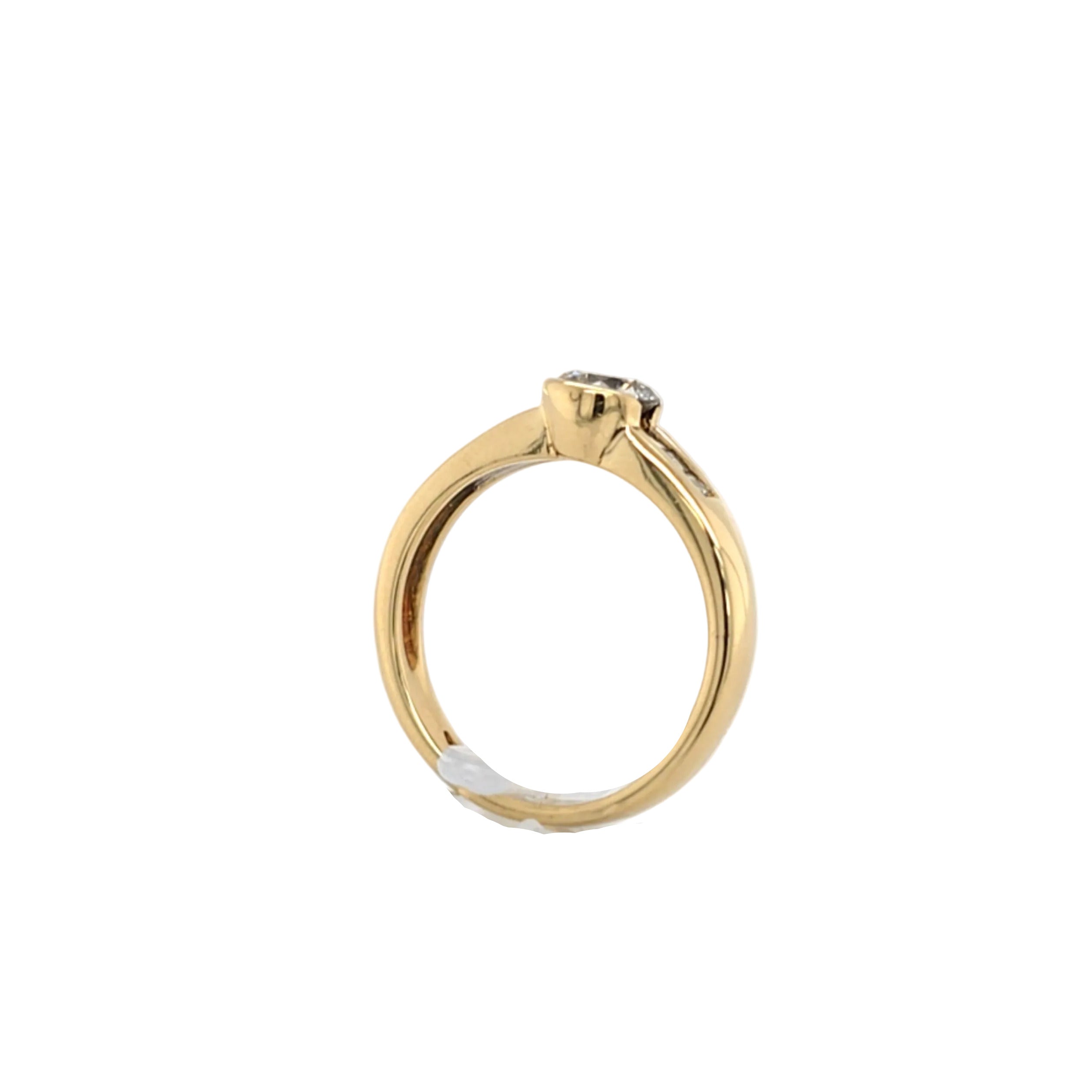 Ring Gelb Gold 585 Brillant Diamanten Schmuck Damen