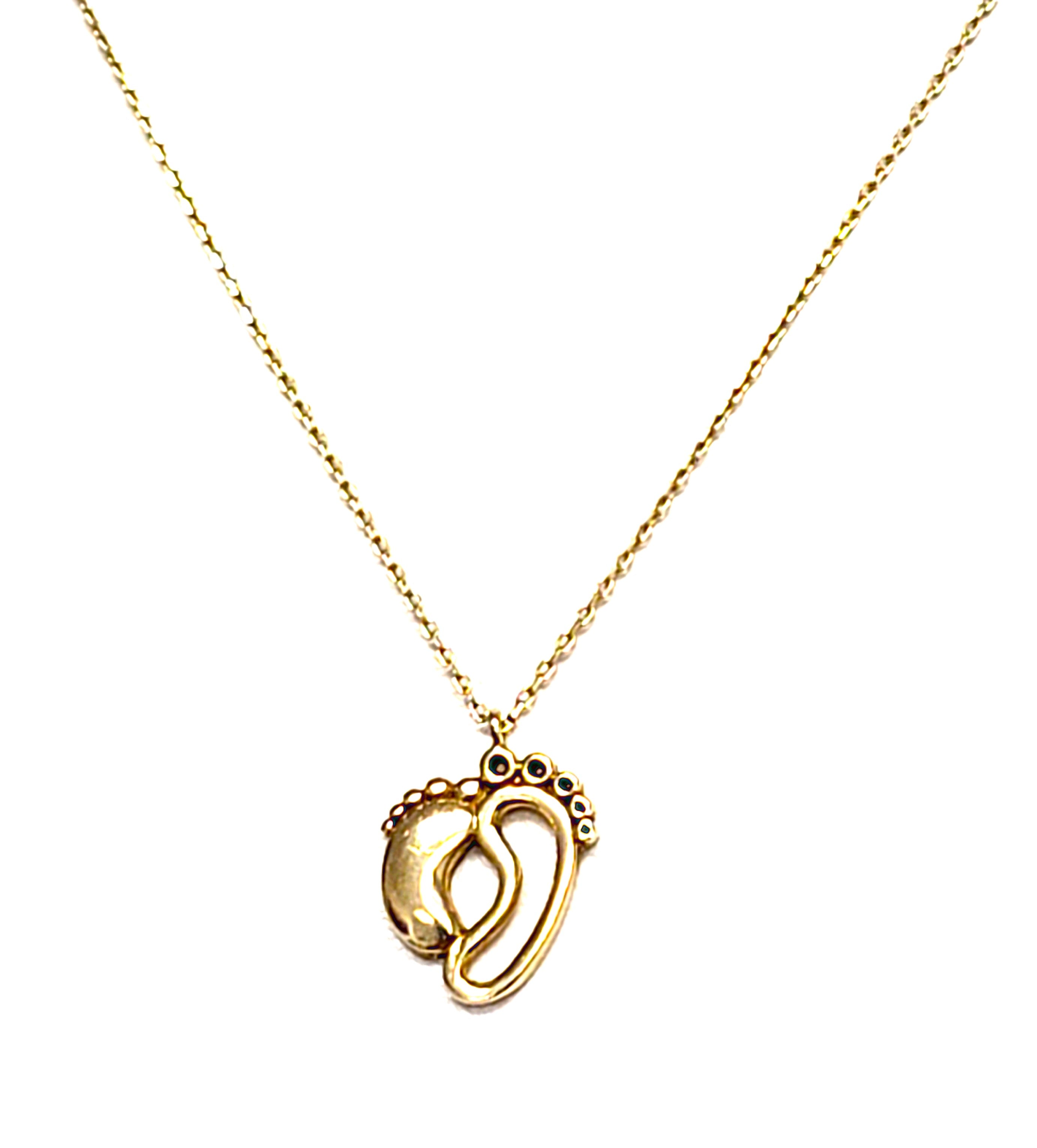 Kette Gold 585 14 kt Anhänger Füße