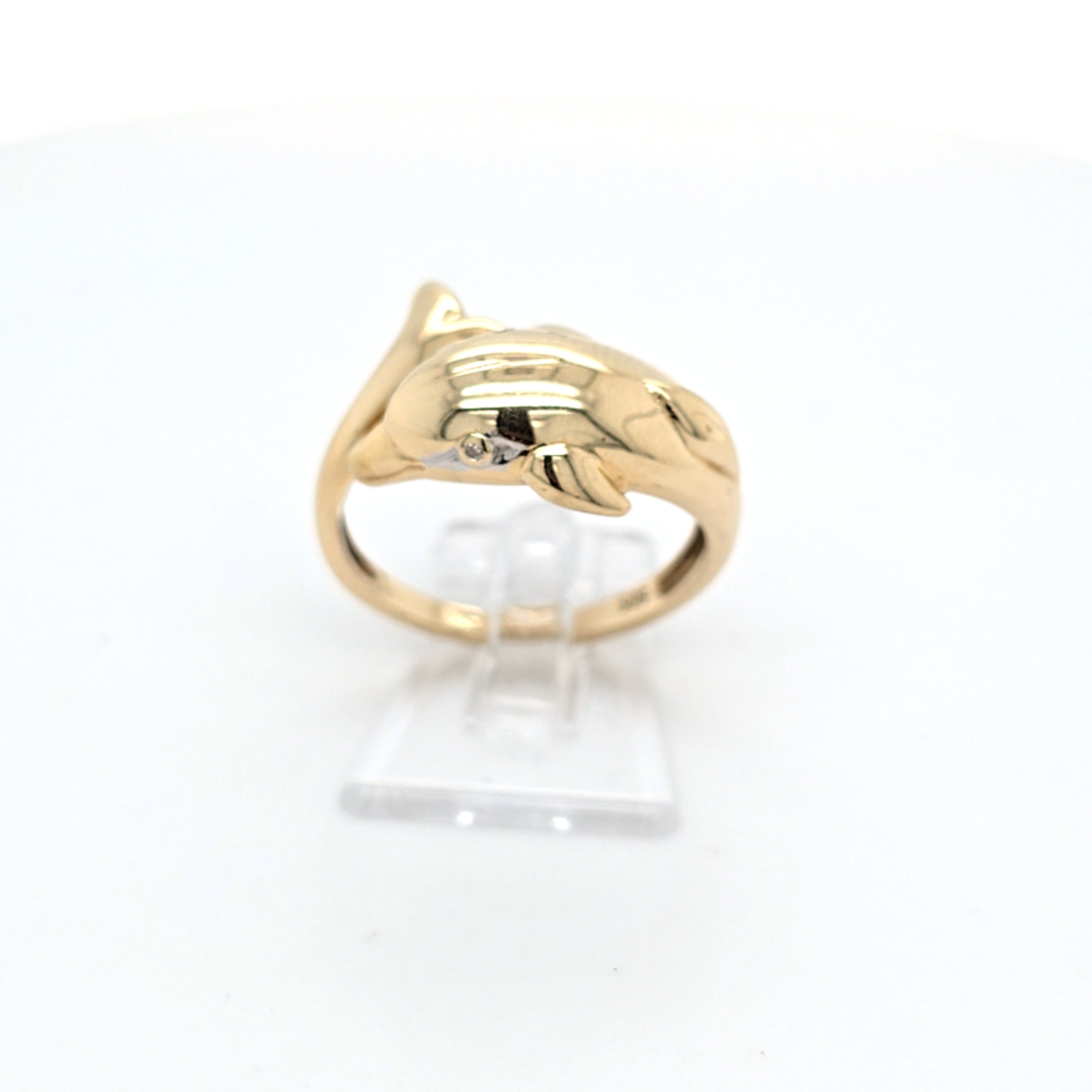 Damen Ring Gelbgold Weißgold 585 14 kt Diamanten *55* Schmuck