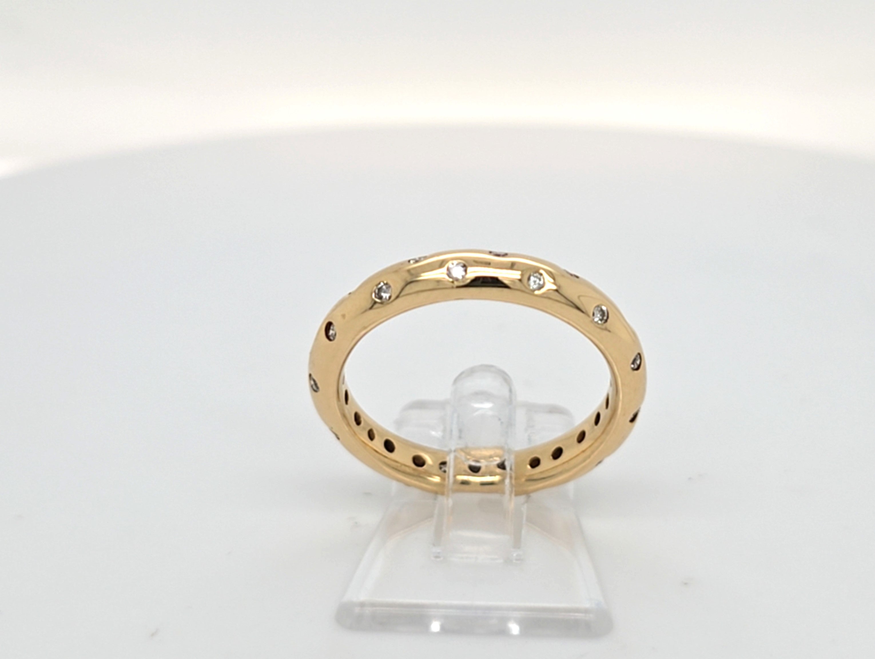 Ring Gelb Gold 750 Brillanten Unisex Schmuck
