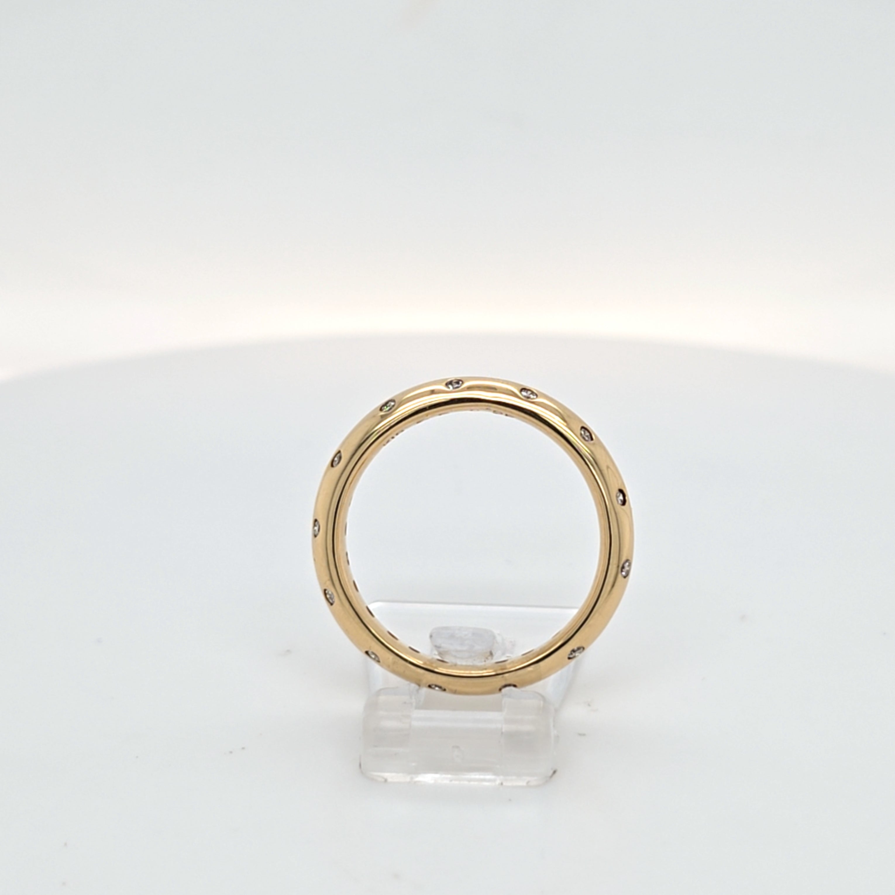 Ring Gelb Gold 750 Brillanten Unisex Schmuck