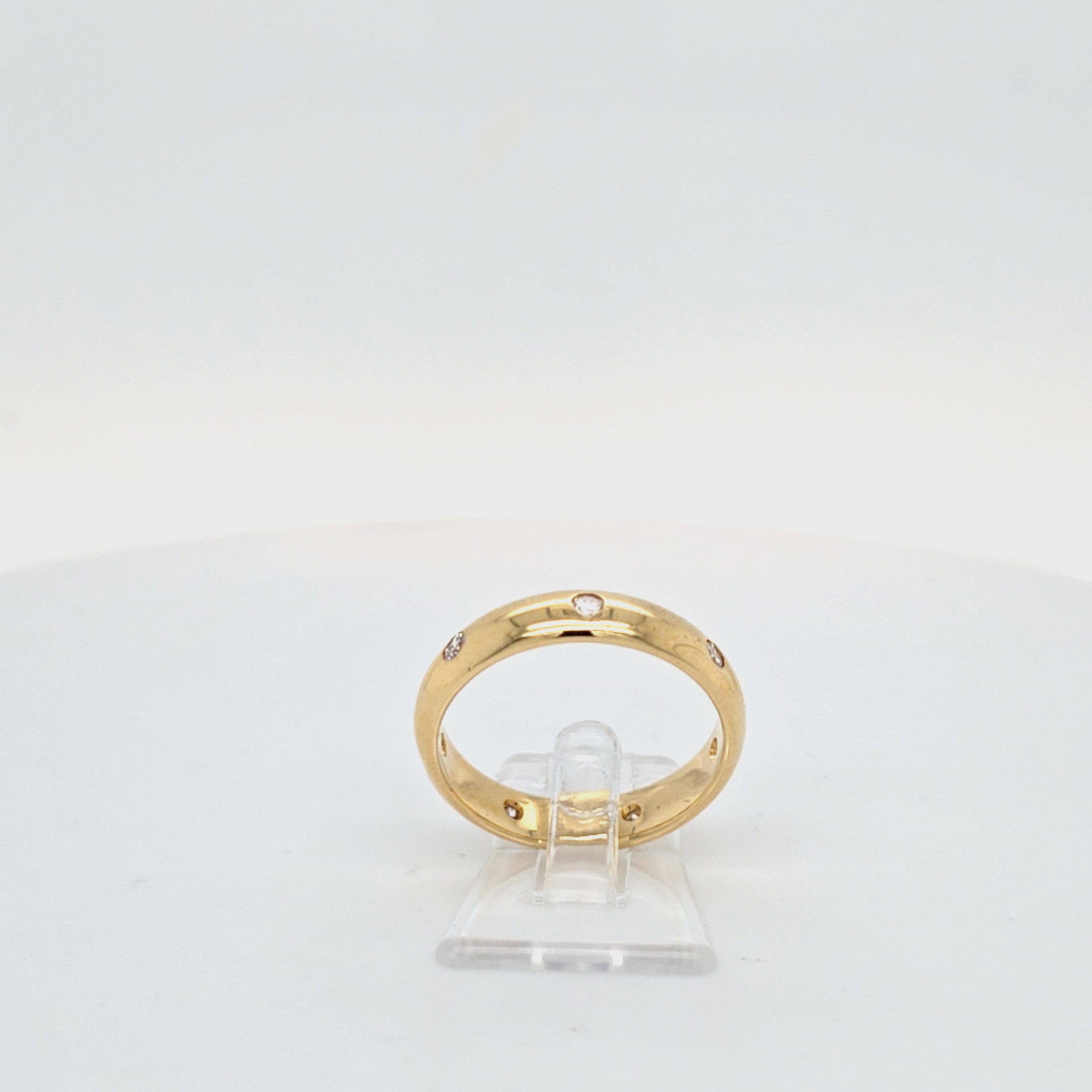 Ring Gelb Gold 750 Brillanten Schmuck Unisex