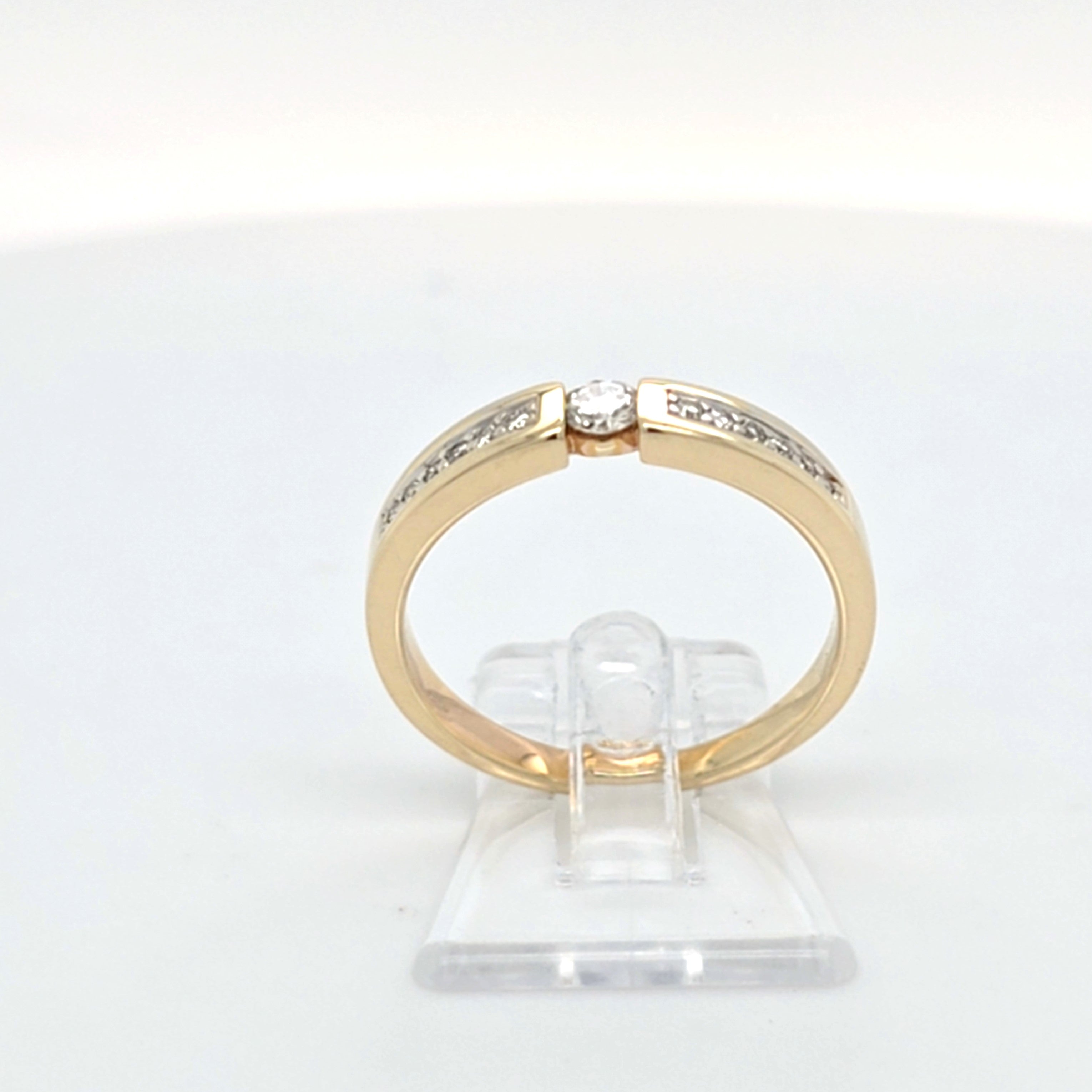 Ring Gelb Gold 375 Brillanten Schmuck Damen
